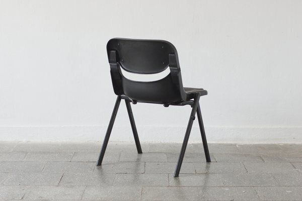 Black Dorsal Chair By G. Piretti & E. Ambas, Italy, 1980s photo for sale