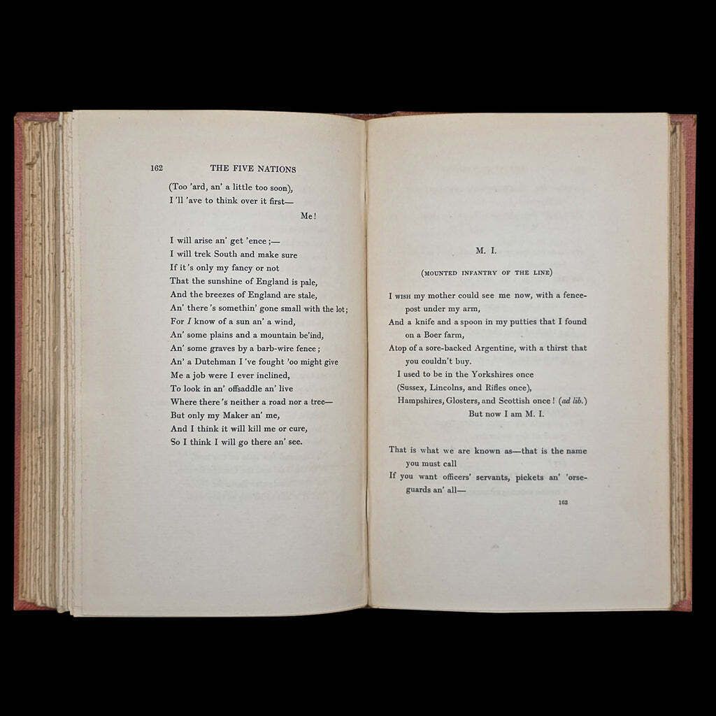 photo furniture Antique Poetry Book, The Five Nations, Rudyard Kipling, Poems, Literary Classic