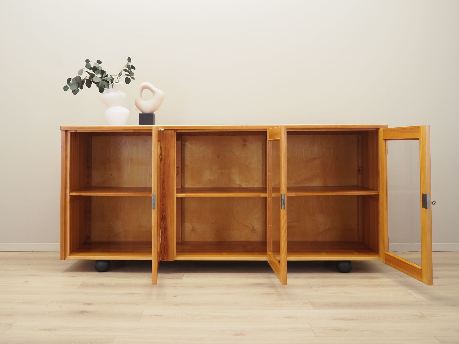Pine Showcase, Danish Design, 1980s, Production: Denmark photo for sale