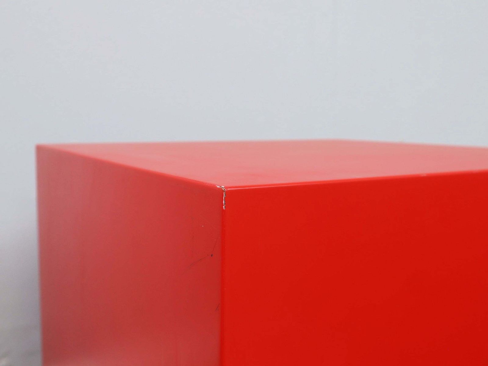 photo furniture 1960s Italian Fiberglass Cube Stools / Side Tables, Set Of 3
