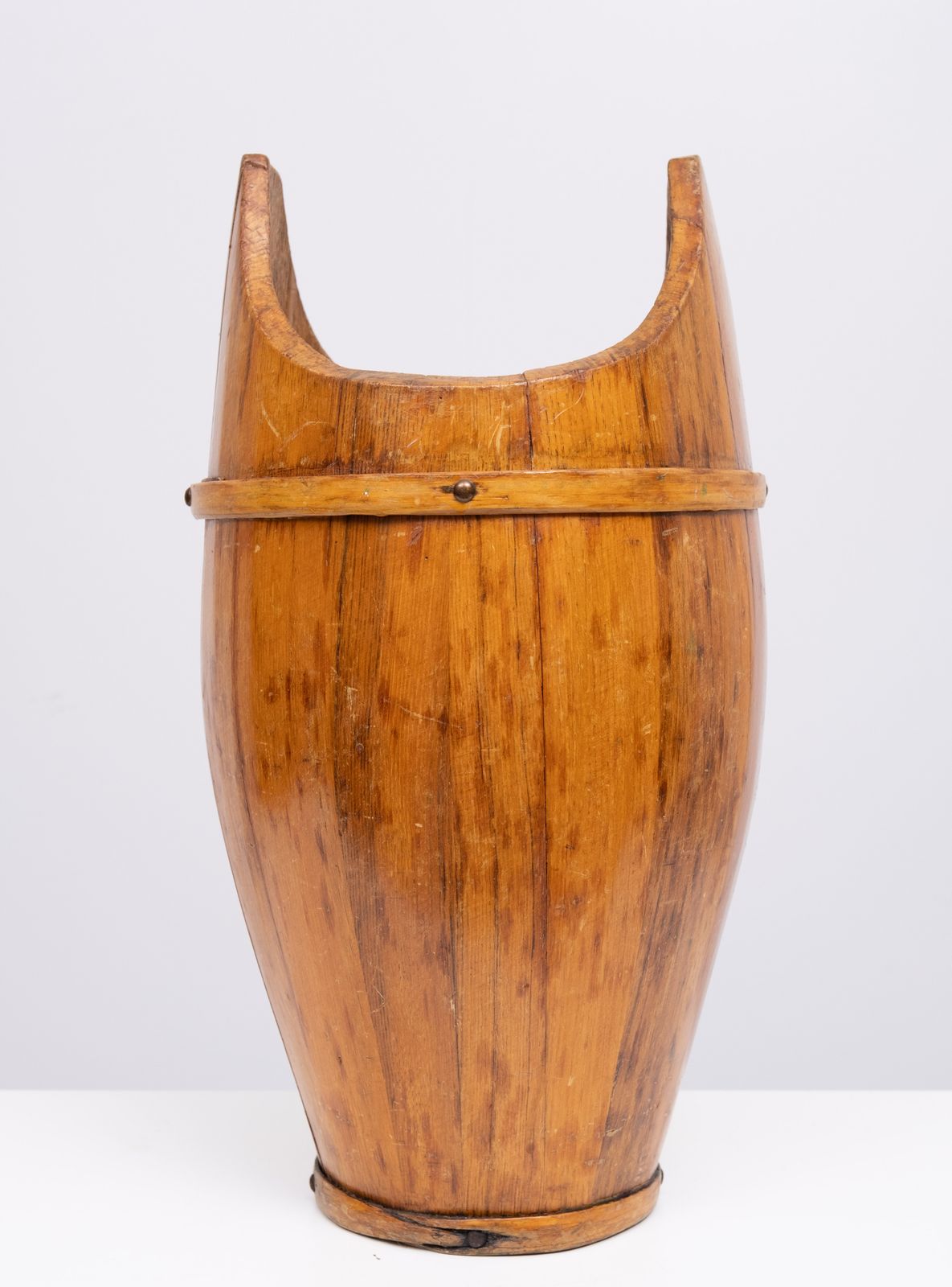Curved Wooden Umbrella Stand 1960s France photo for sale