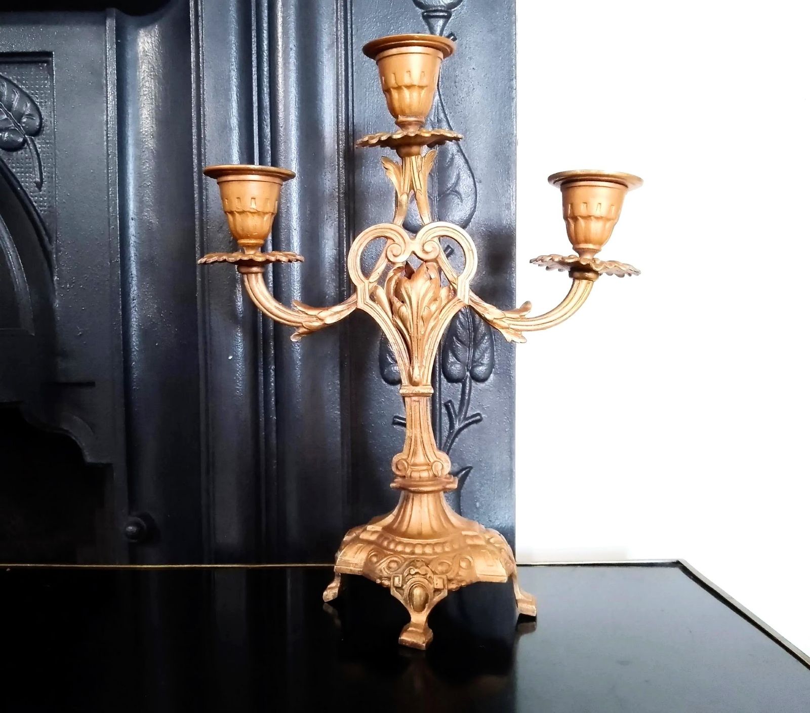 Art Nouveau Candle Holder In Bell Epoque Style photo vintage