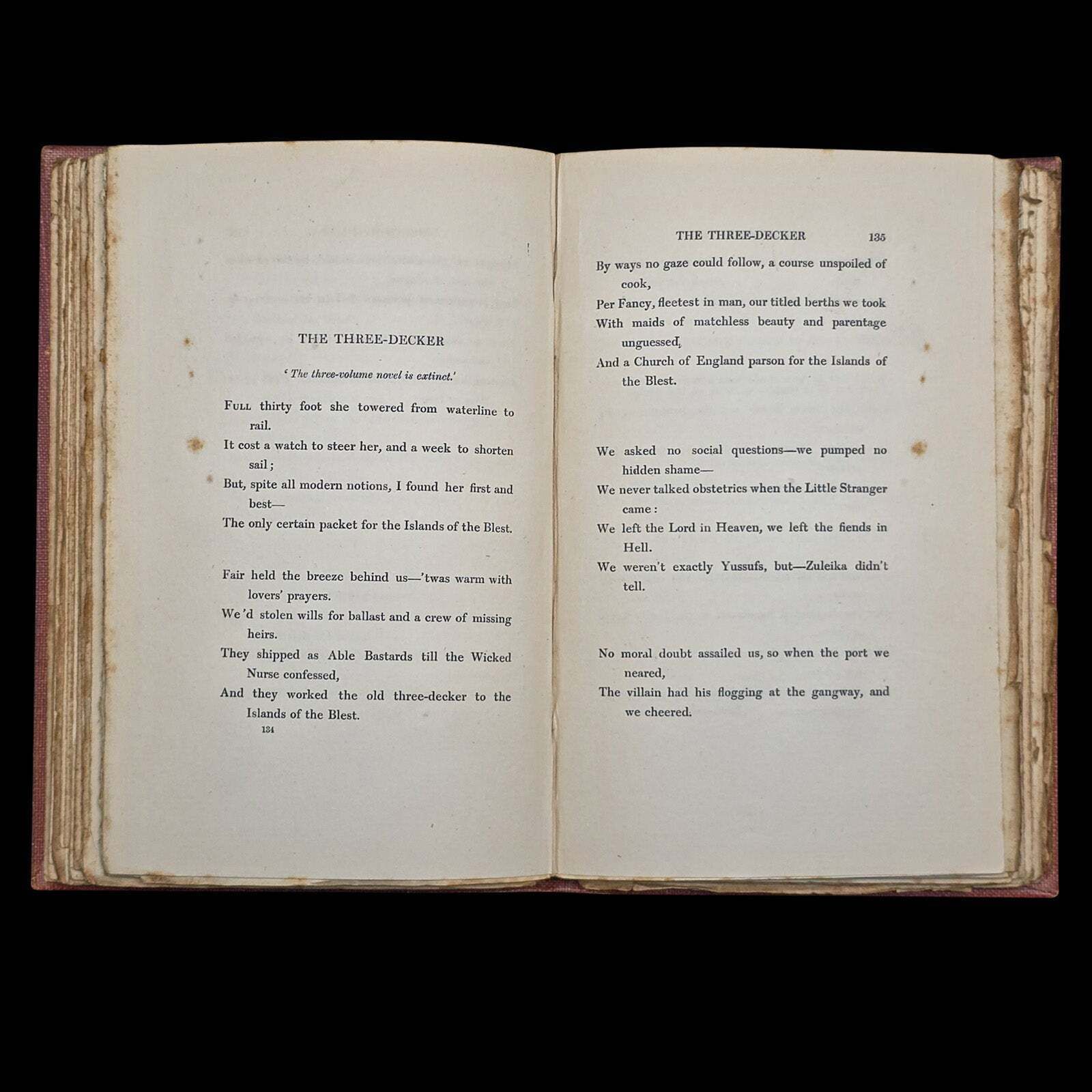photo furniture Antique Poetry Book, The Seven Seas, Rudyard Kipling, Poems, Literary Classic