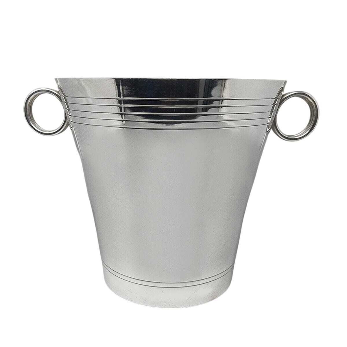 1930s Gorgeous Art Deco Champagne Or Ice Bucket By Udner In Silver Plated. Made In France