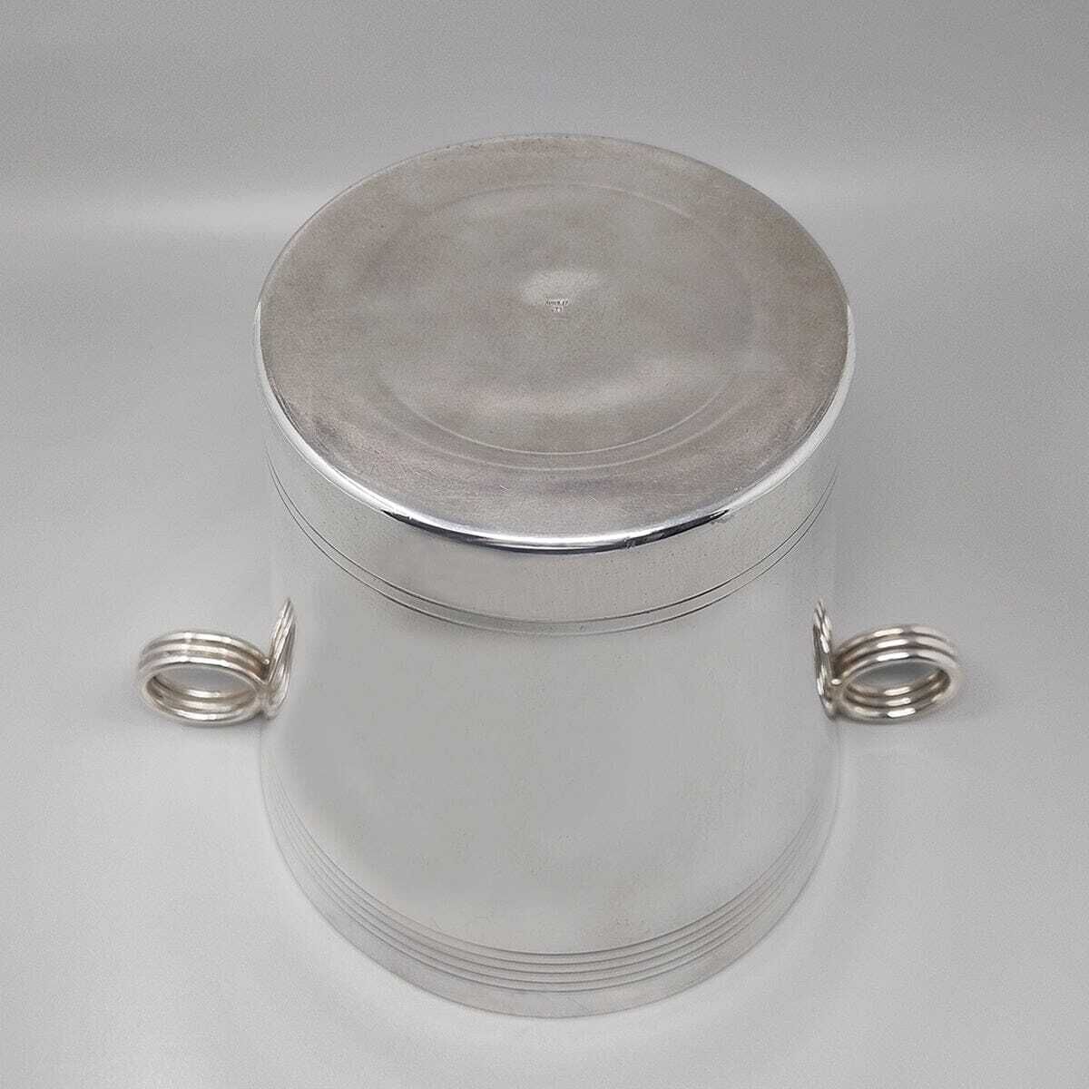 1930s Gorgeous Art Deco Champagne Or Ice Bucket By Udner In Silver Plated. Made In France photo vinterior