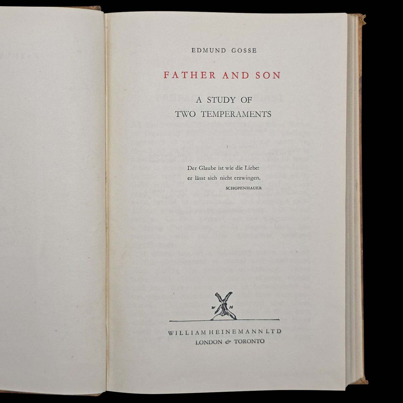 Vintage Book, Father And Son, Edmund Gosse, Memoir, Literary Classic, Circa 1935 photo for sale