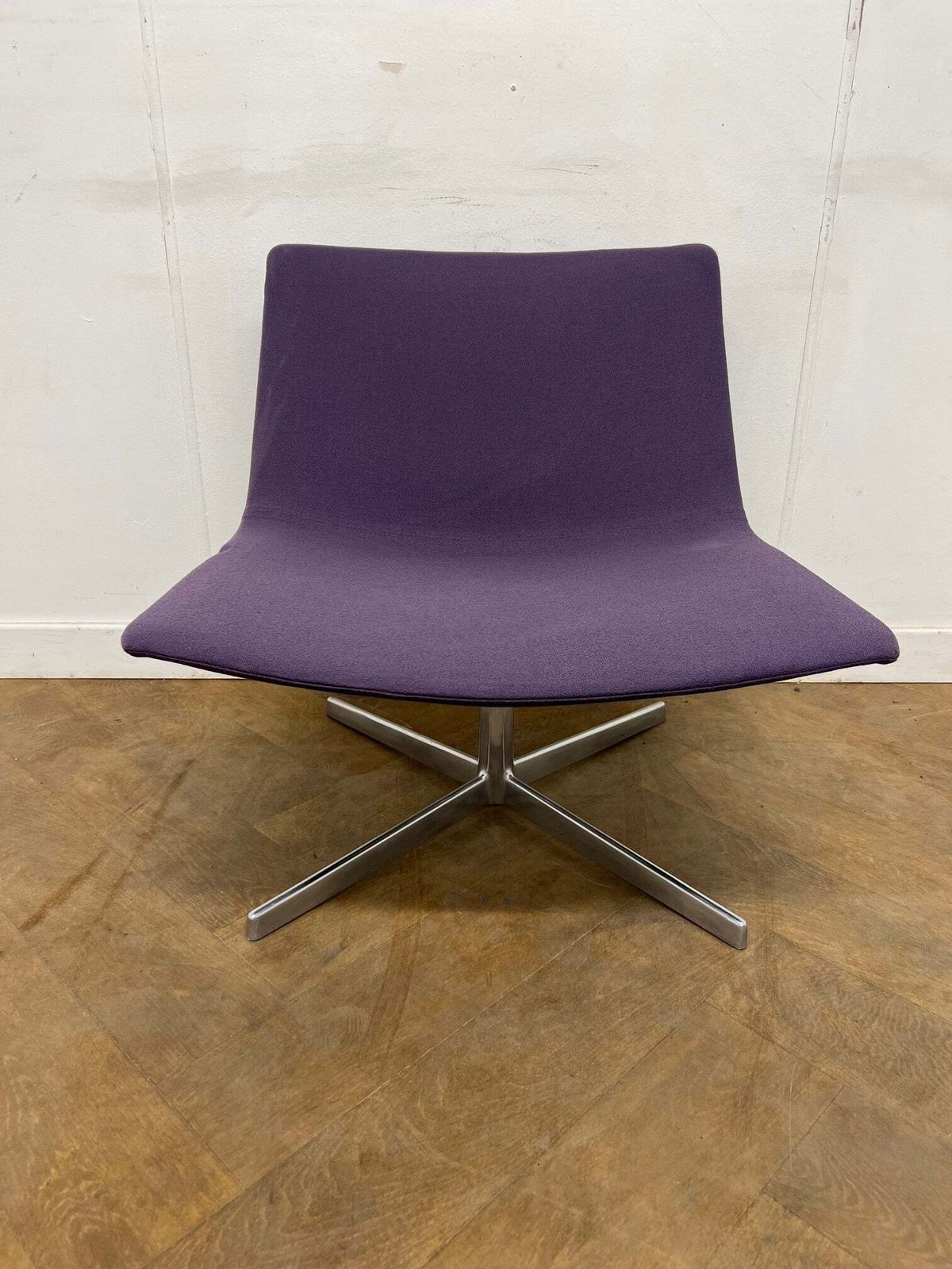 Used Arper Catifa 80 Chair In Purple Cloth