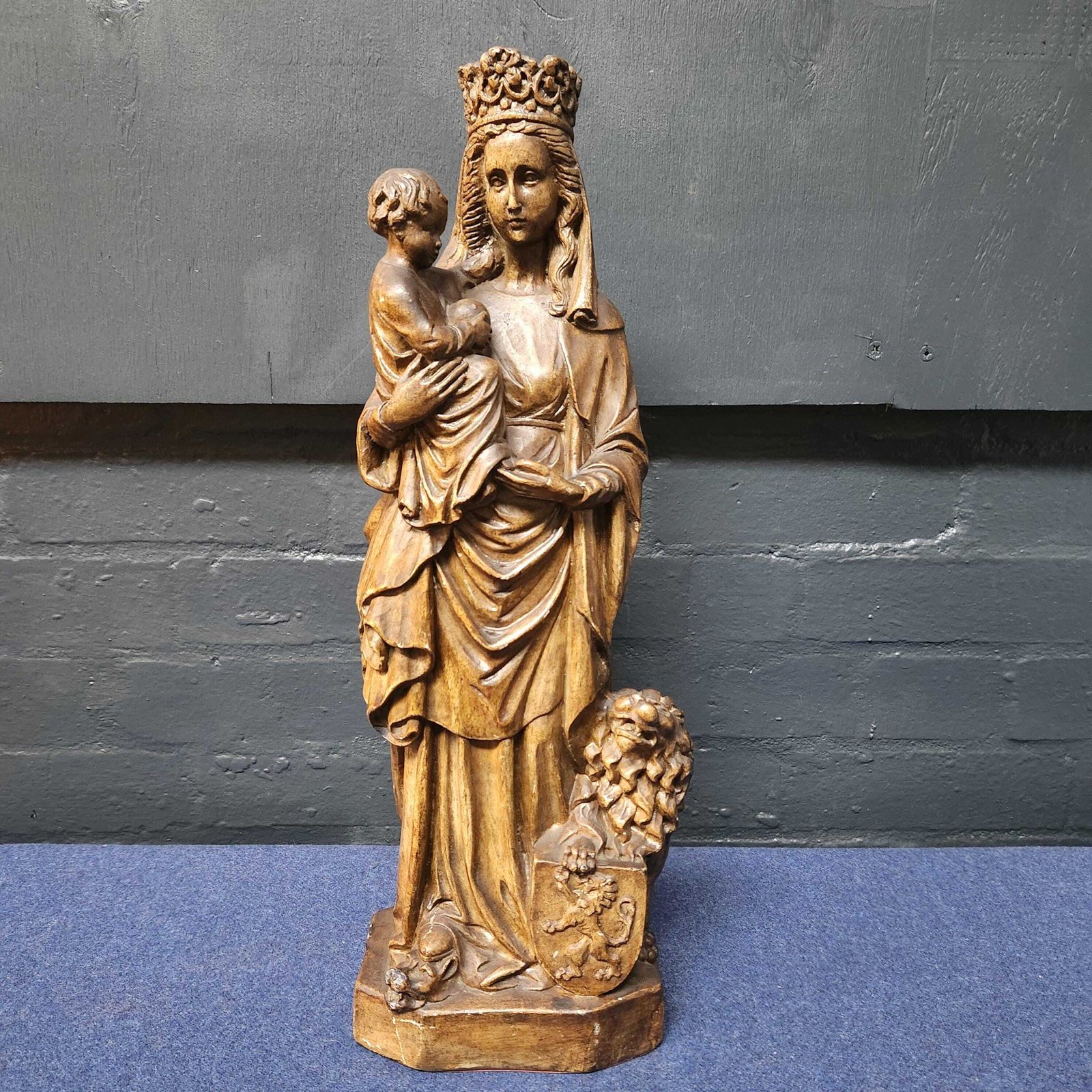Our Lady Of Flanders Plaster Statue, French