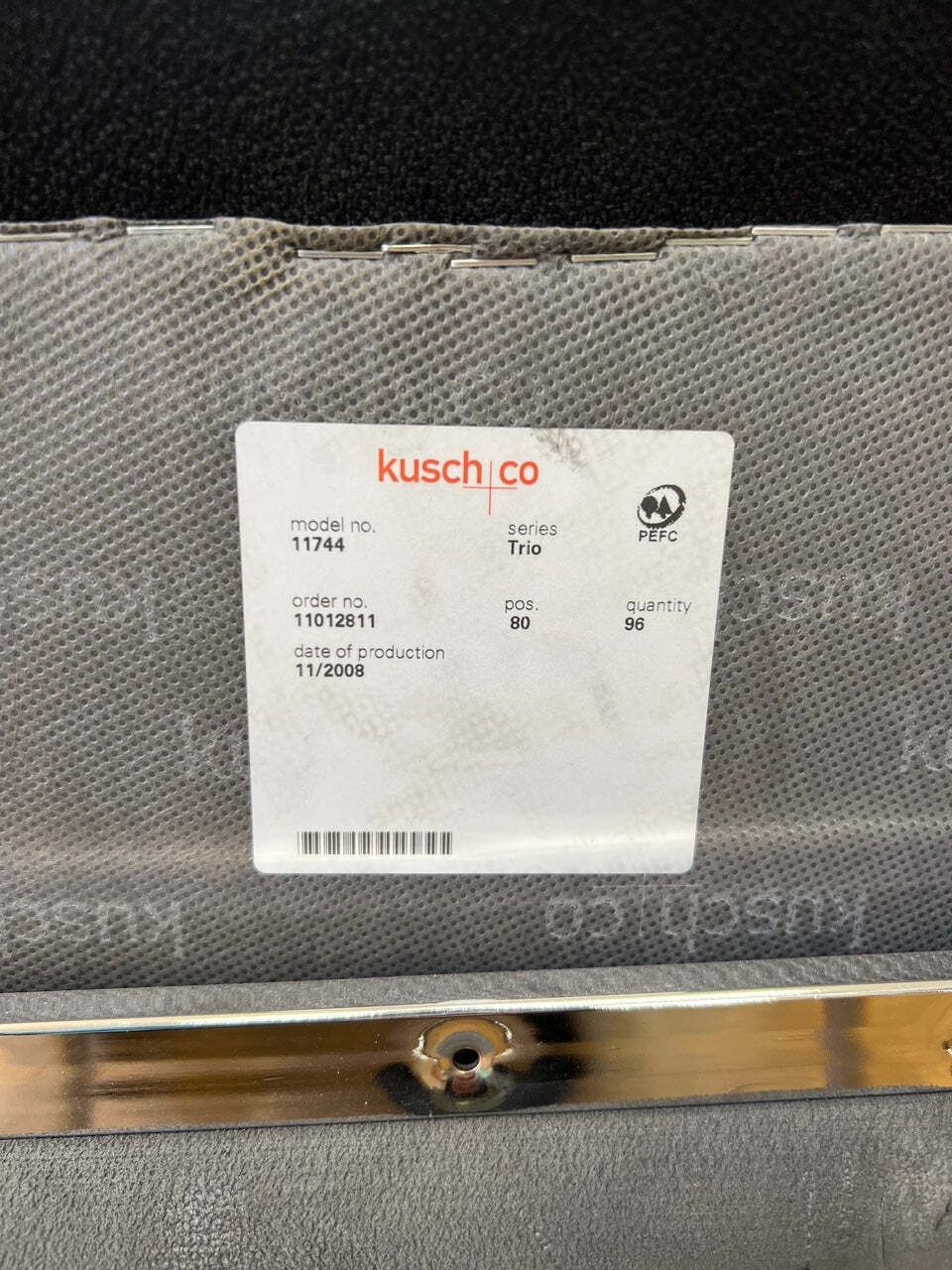 Used Kusch & Co Ona Plaza 8500 Chair In Black Cloth Set Of 4 photo vinterior