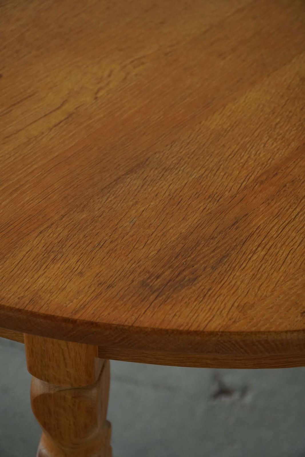 photo furniture Mid Century Oval Oak Dining Table With Three Extensions, Danish Modern, 1960s