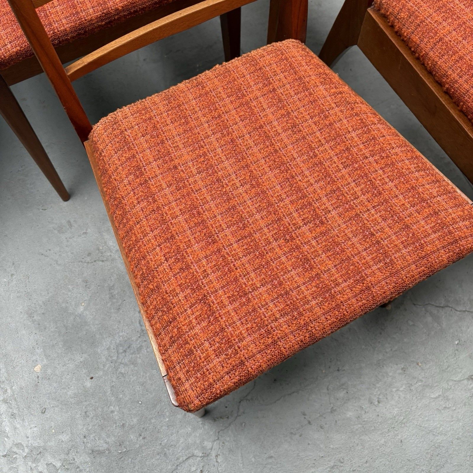 4 Mid Century Upholstered Teak Dining Chairs From McIntosh, 1960s, Model No 9073 photo vintage