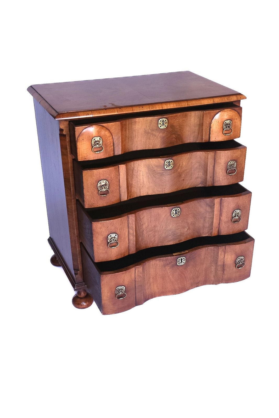 Walnut Queen Anne Style 4 Drawer Chest Circa 1920s photo furniture