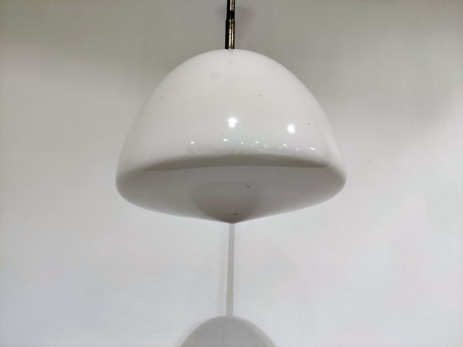 Antique Opaline Pendant Lights, 1930s photo for sale