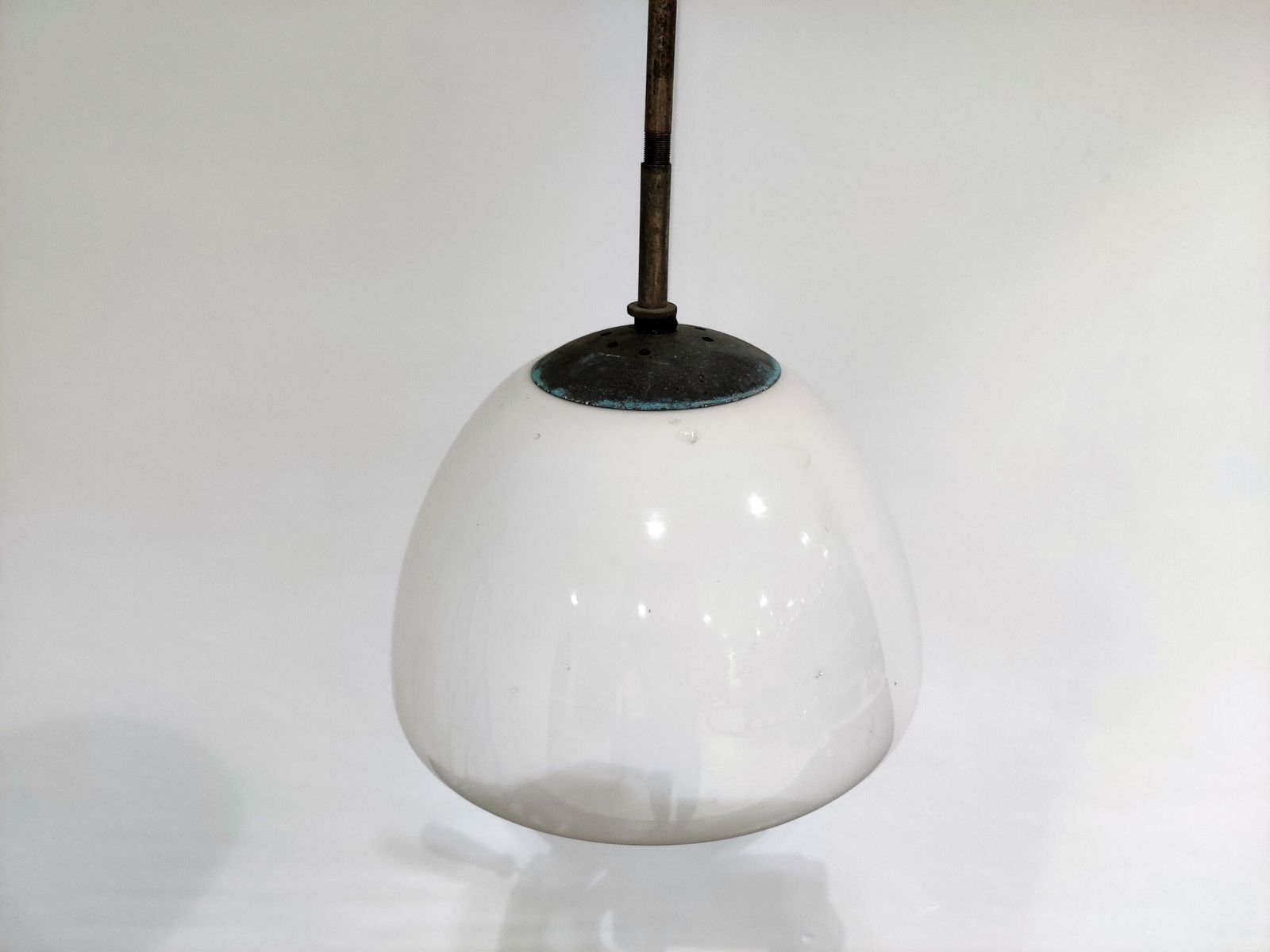 Antique Opaline Pendant Lights, 1930s photo vinterior