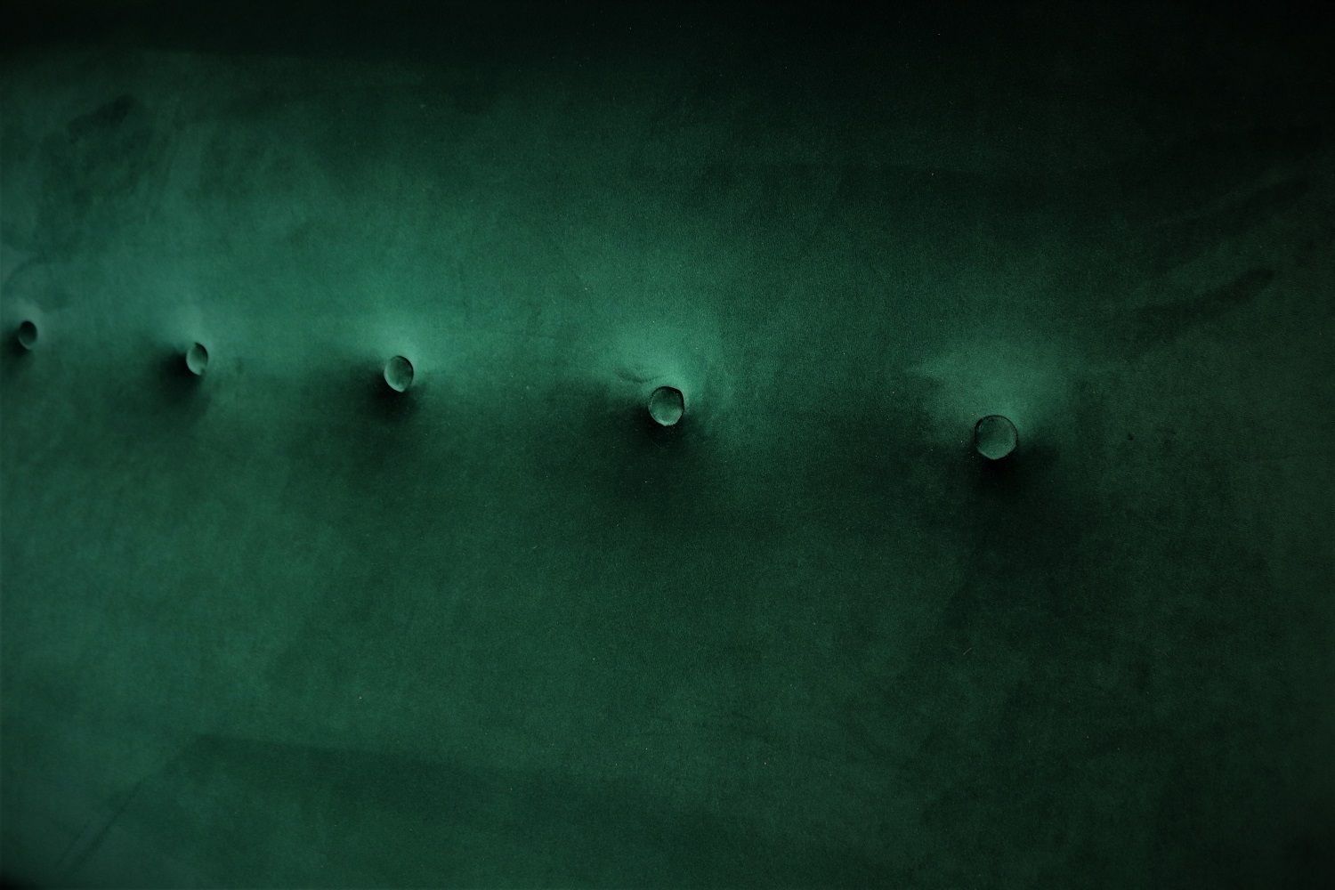 photo for sale Italian Designer Sofa Or Loveseat In Green Velvet And Brass, 1950s