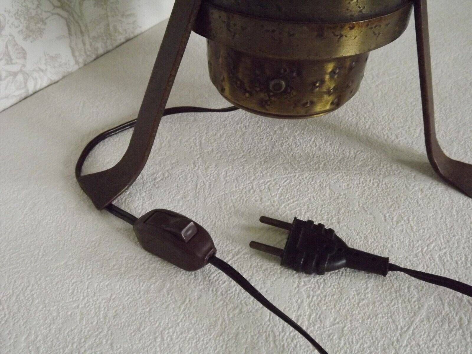 photo for sale French Country Lantern Style Table Lamp – Copper & Iron Base With Opaque White Glass Shade 6 French Vintage Lighting. Table Lamp.
