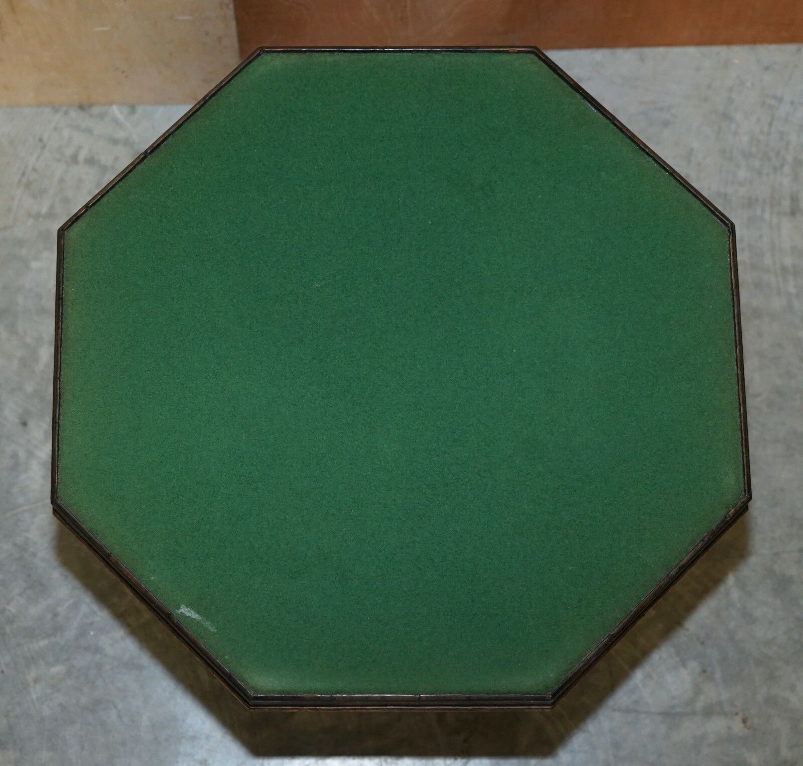 1950.0 Antique Thomas Chippendale Fret Work Carved Card Games Tray Table Removable Top photo