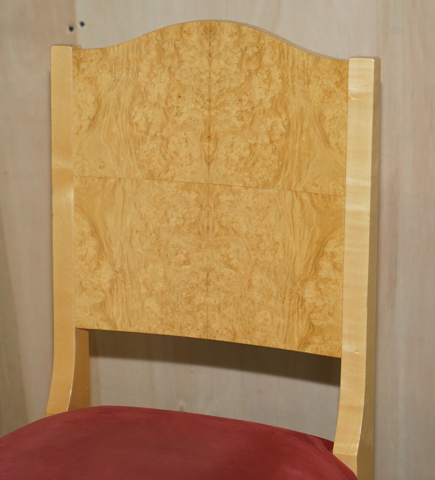 Pair Of Viscount David Linley Sycamore Wood Pimlico Occasional Side Chairs photo Furniture