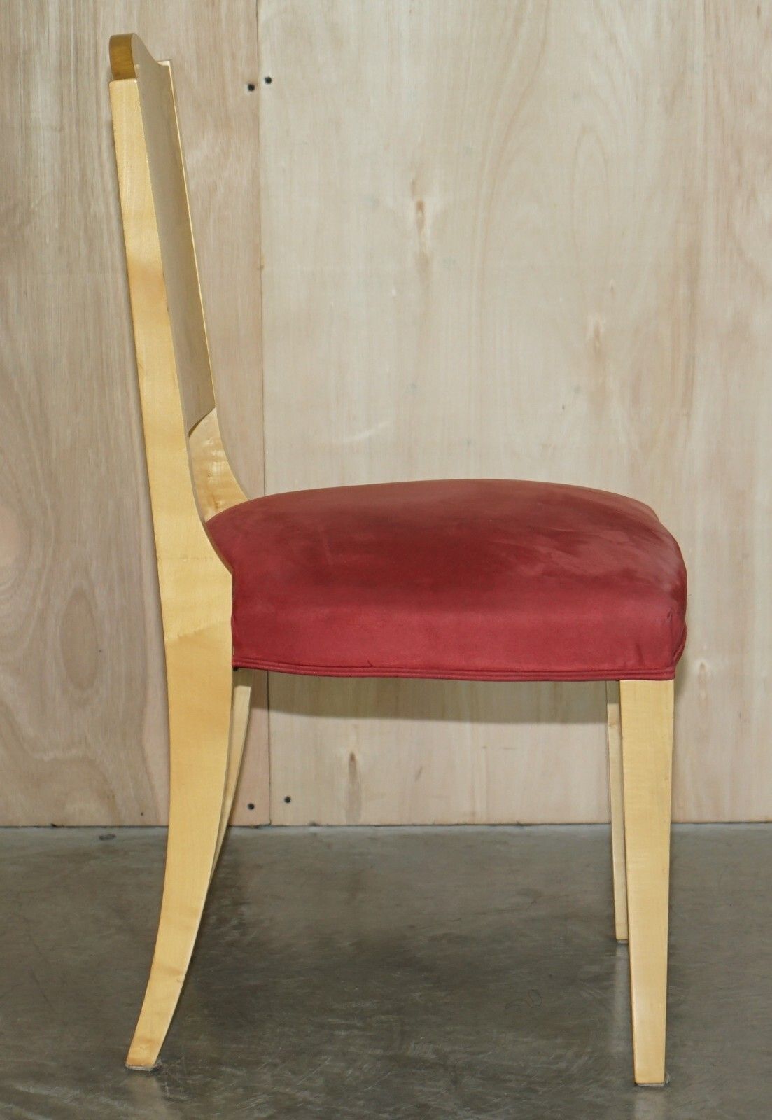 Pair Of Viscount David Linley Sycamore Wood Pimlico Occasional Side Chairs photo vintage