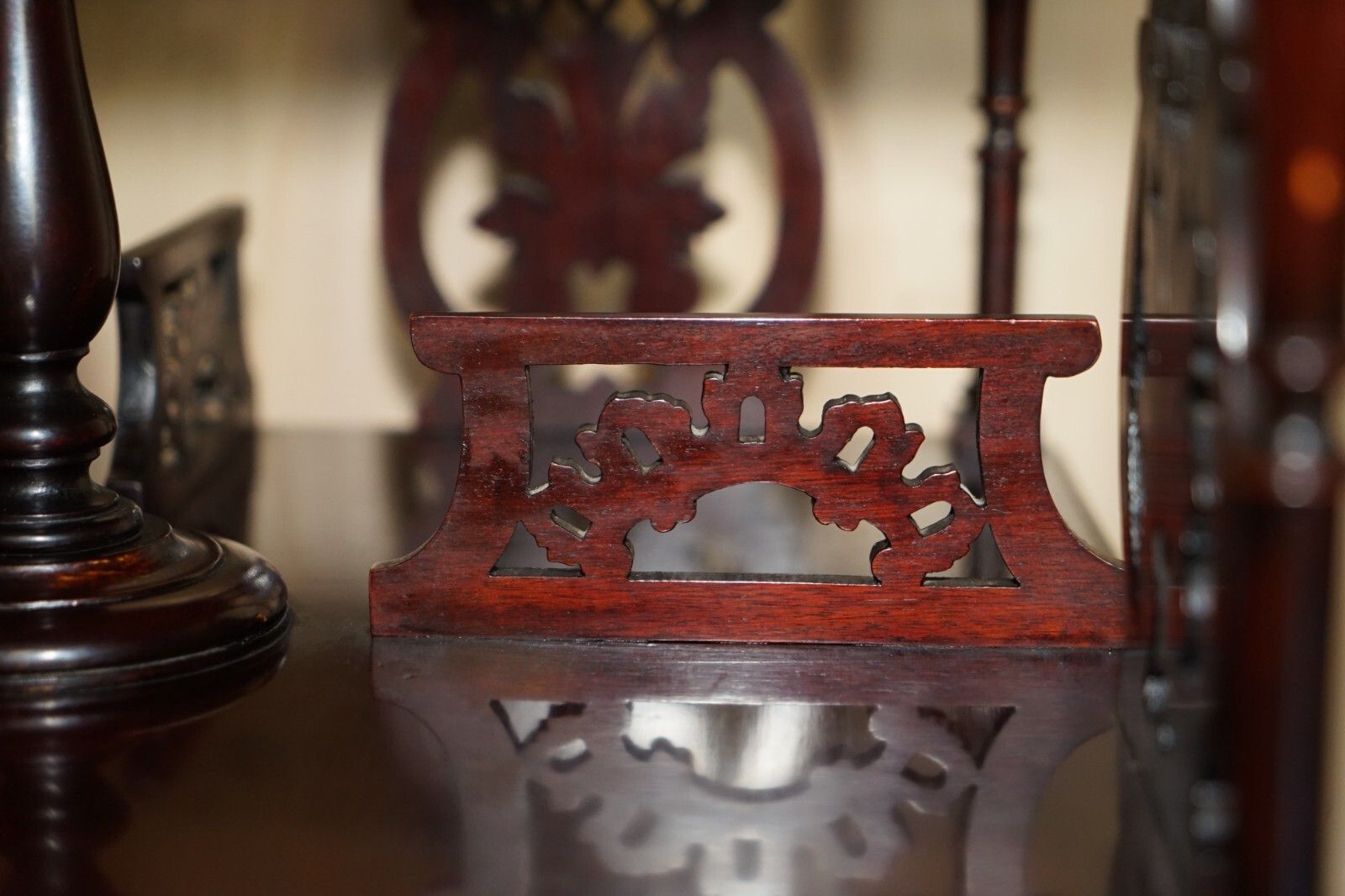 Fine Antique Victorian Aesthetic Movement Mahogany Revolving Bookcase Book Table photo vintage