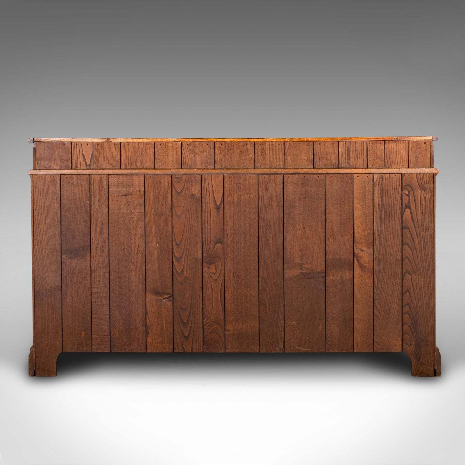 Large Antique Dresser Base, English Oak, Sideboard, Buffet, Wine Rack, Edwardian photo vinterior