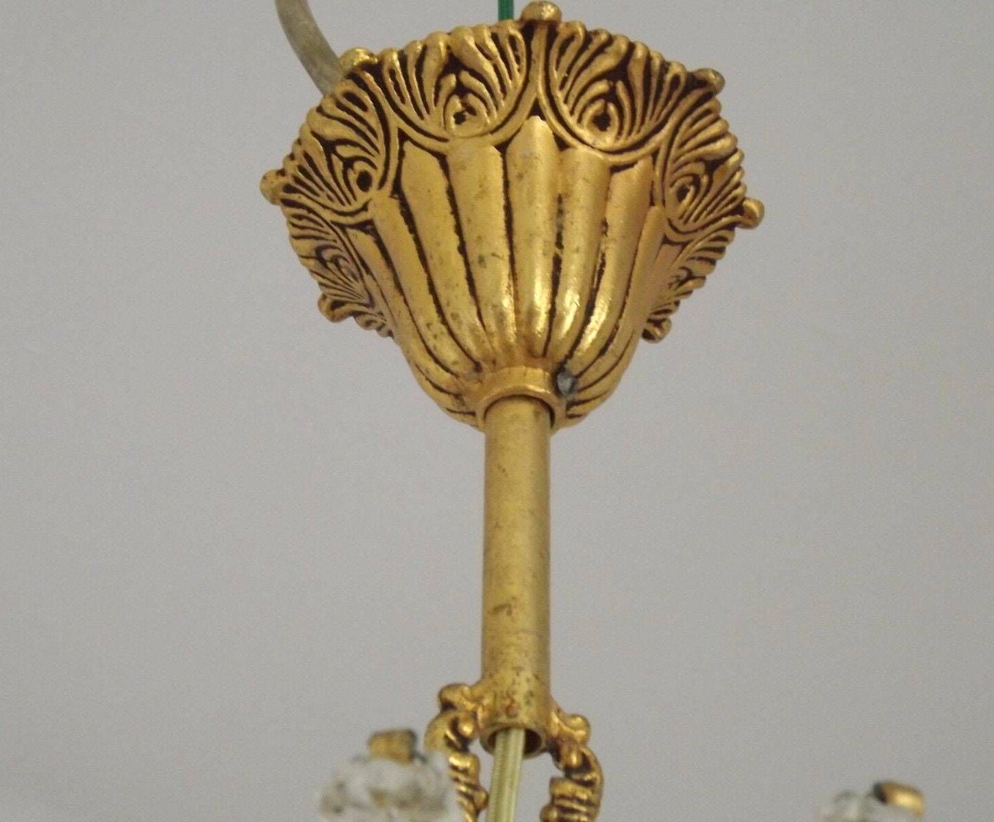 Lustre à panier Montgolfier Empire en cristal, 8 bras, 12 lumières, éclairage d'époque français photo buy