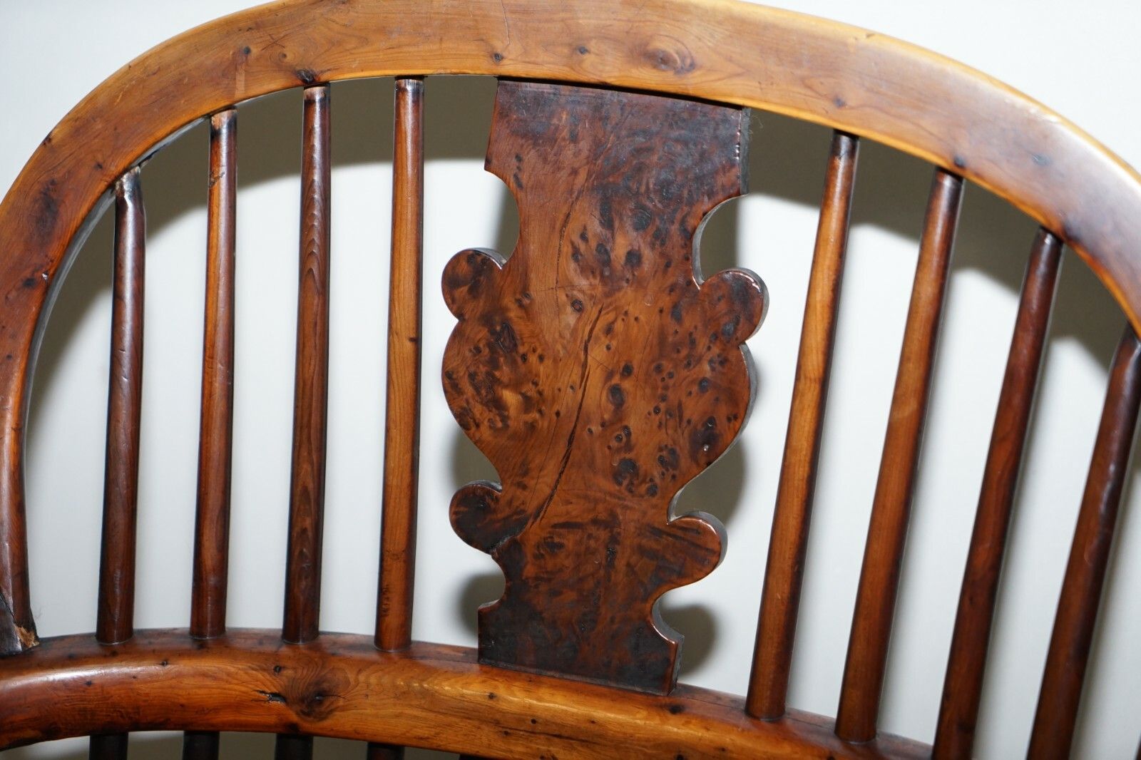 1 Of 6 Burr Yew Wood & Elm Windsor Armchairs Circa 1860 English Country House photo vinterior