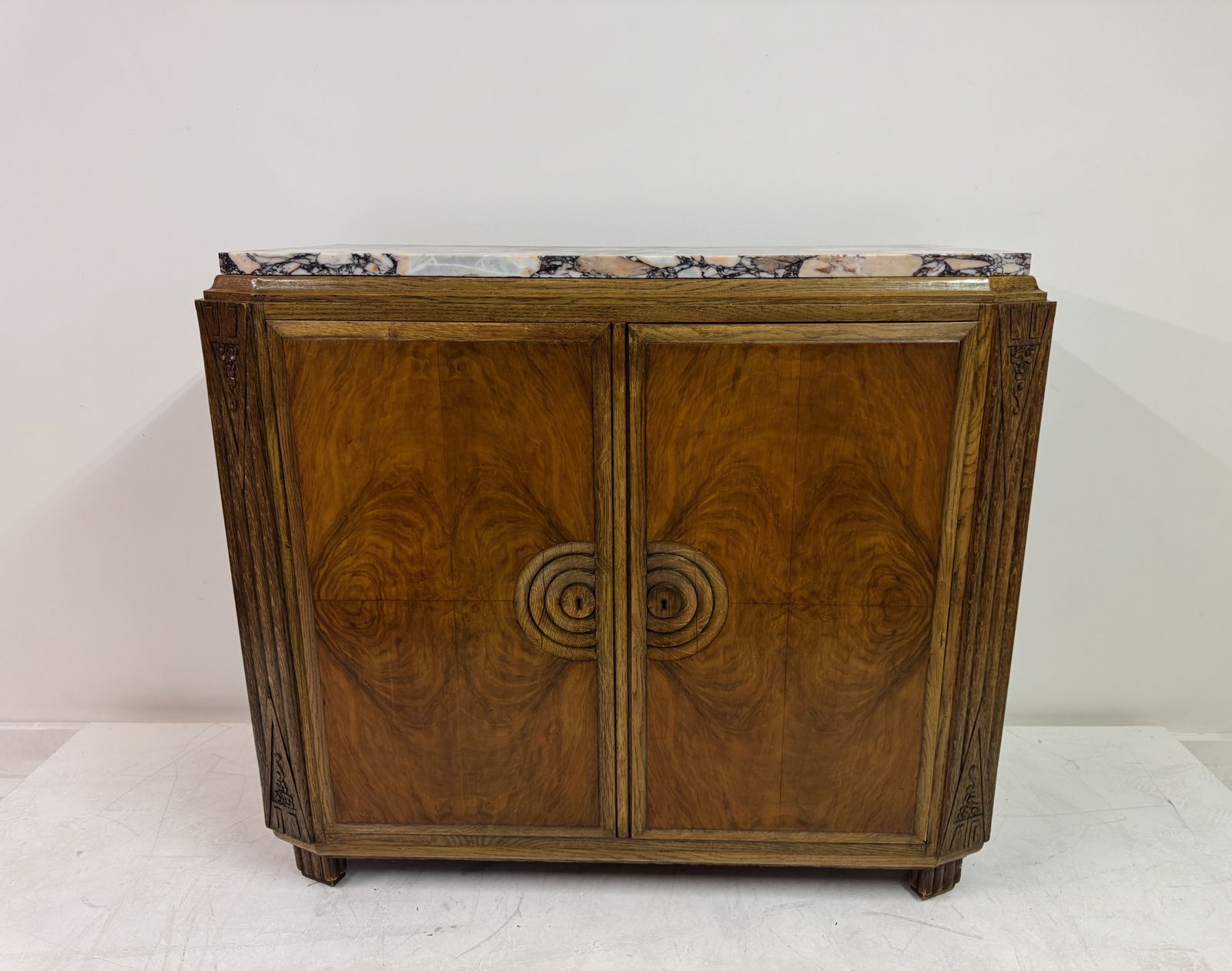 Art Deco Cabinet With Marble Top, France, 1930s photo furniture