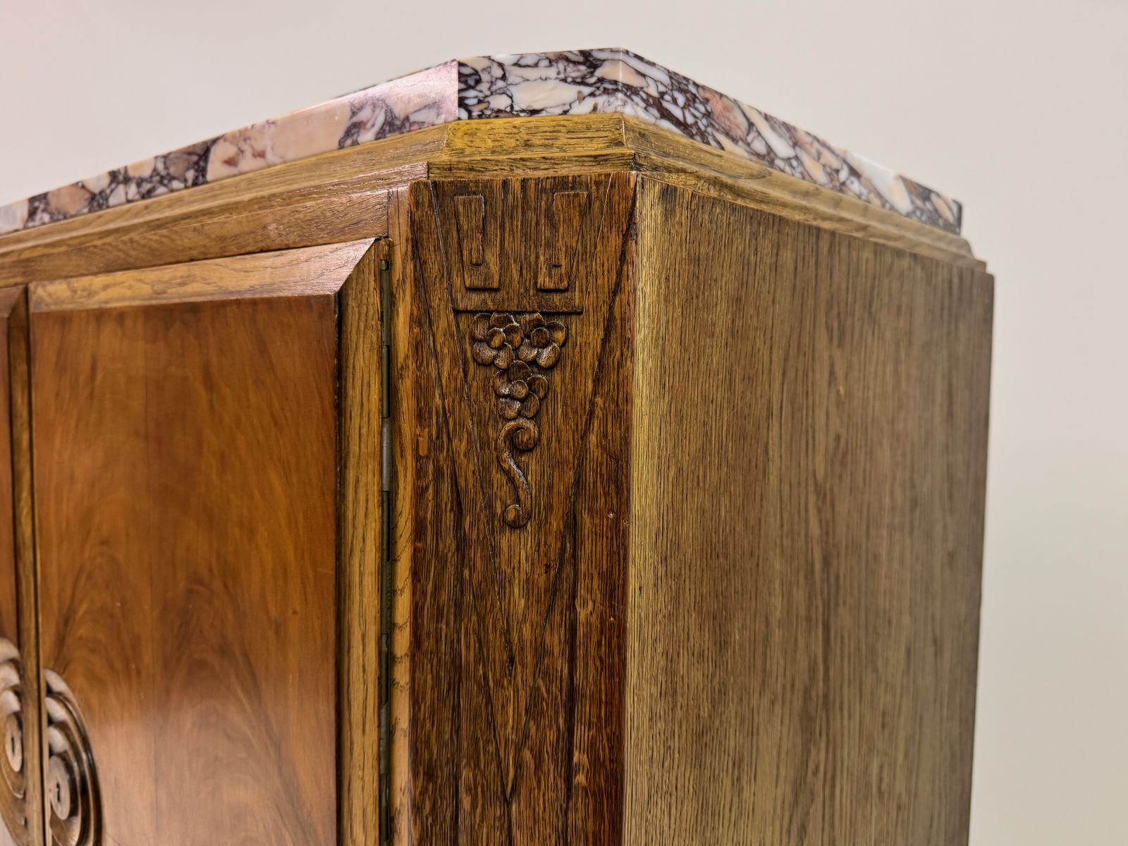 photo for sale Art Deco Cabinet With Marble Top, France, 1930s