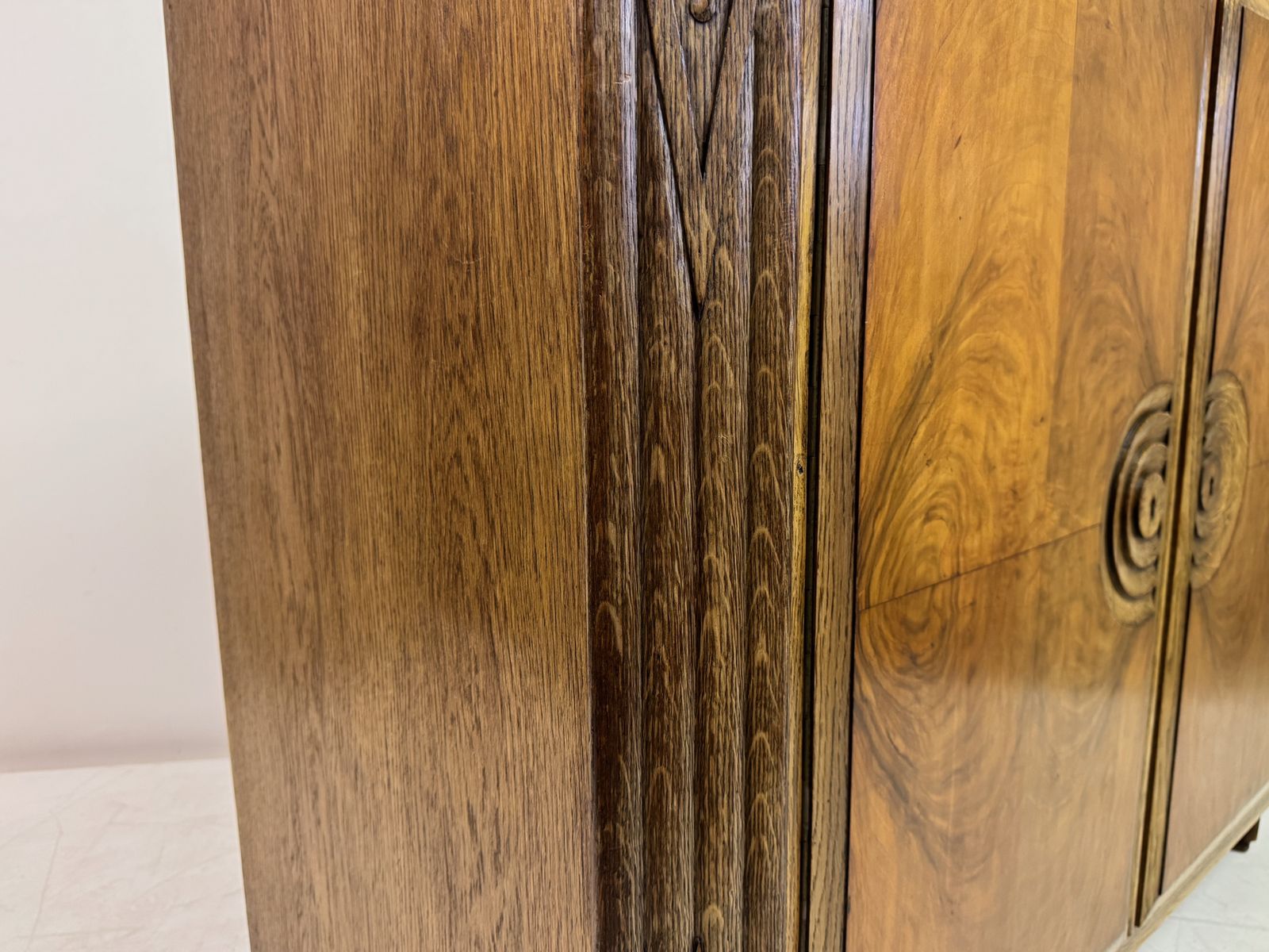 photo vinterior Art Deco Cabinet With Marble Top, France, 1930s