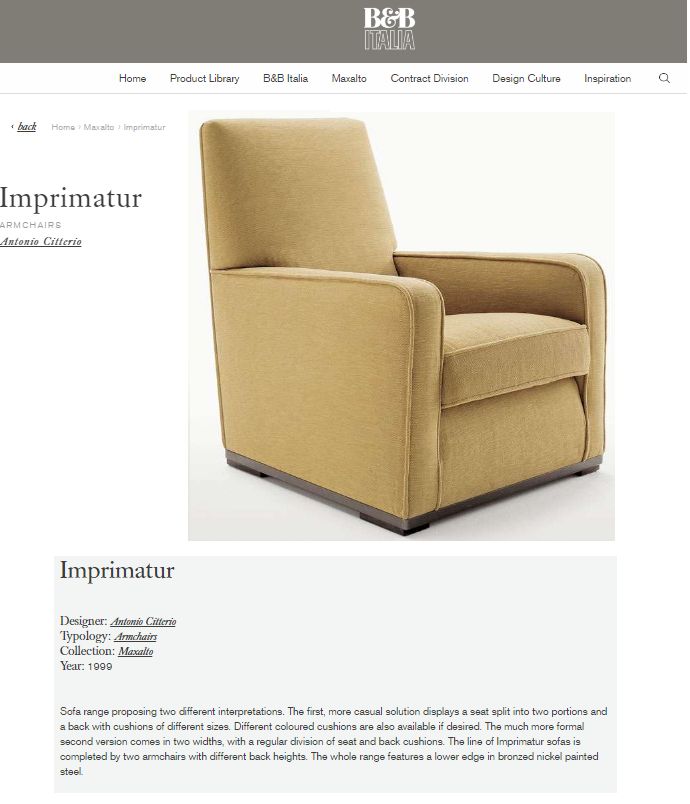 Pair Rrp £6000 Of B&B Italia Maxalto Imprimatur Antonio Citterio Armchairs photo furniture