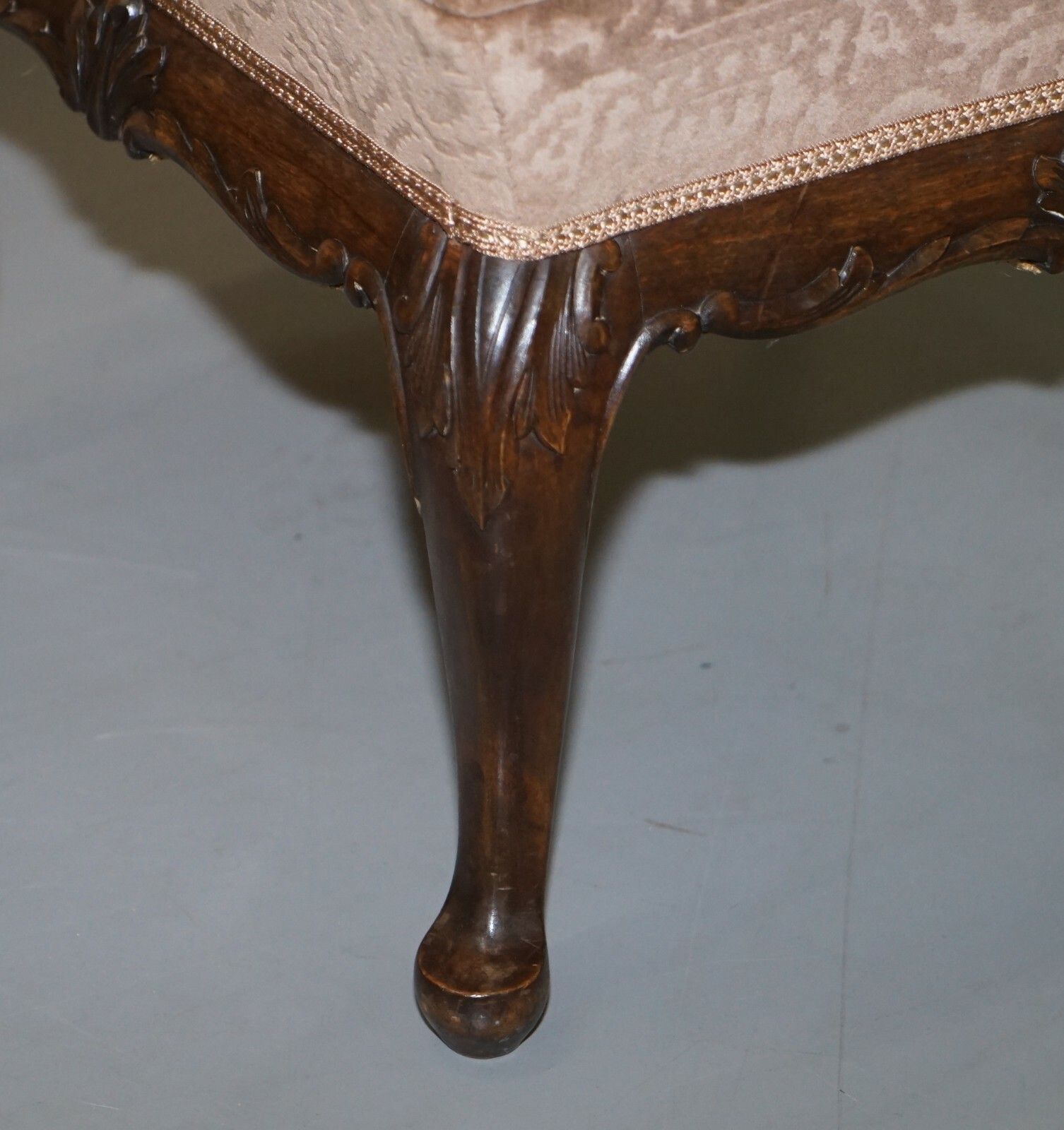Sublime Pair Of Circa 1860 Antique Victorian Footstools Stools Carved Mahogany photo Furniture