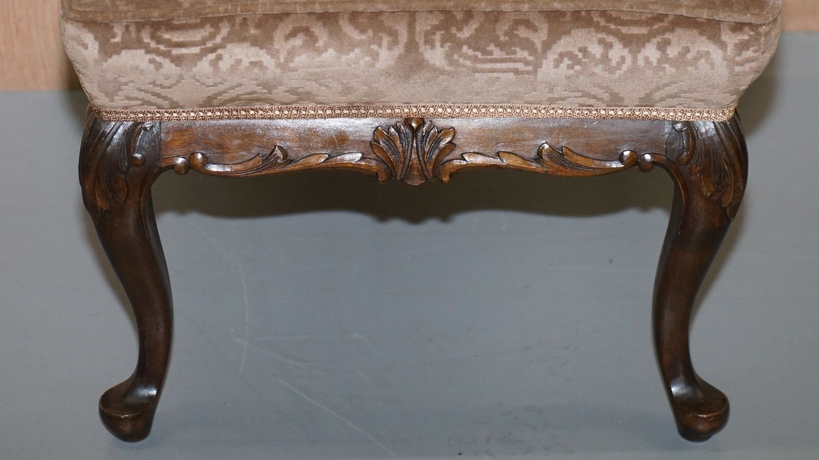 Furniture Sublime Pair Of Circa 1860 Antique Victorian Footstools Stools Carved Mahogany photo