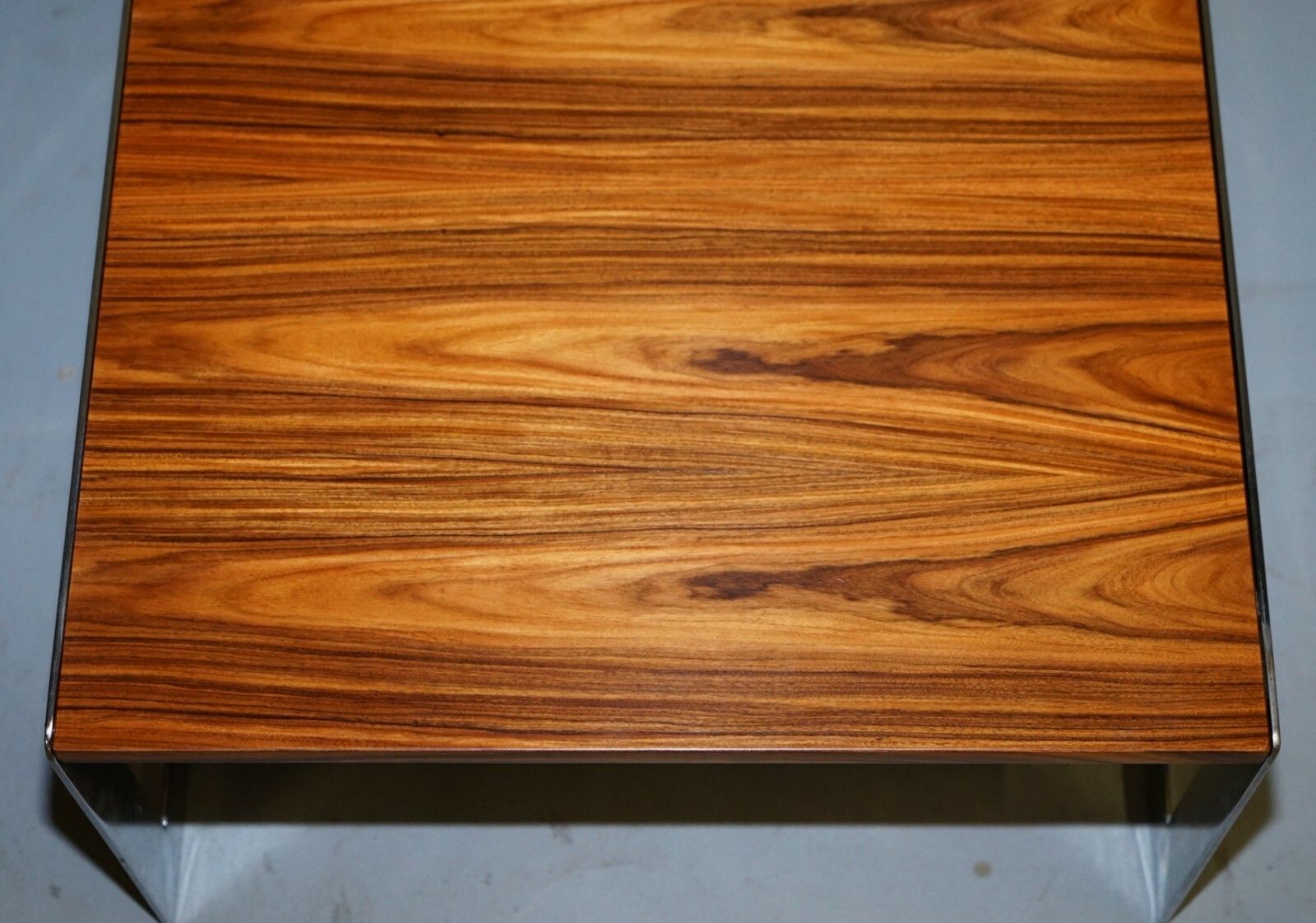 photo furniture Large Circa 1960's Merrow Associates Rosewood & Chrome Nest Of Tables Great Size