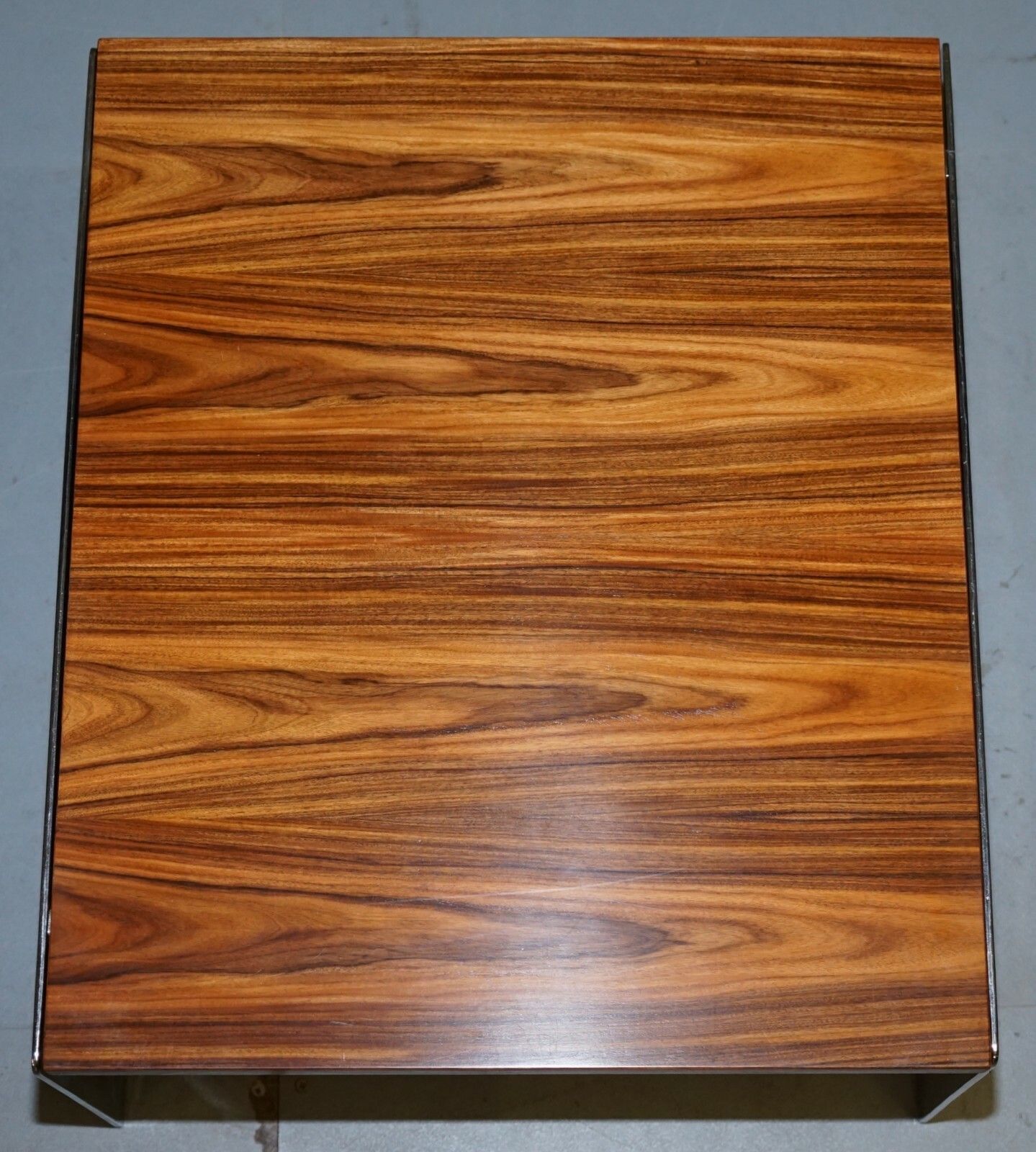 1750.0 Large Circa 1960's Merrow Associates Rosewood & Chrome Nest Of Tables Great Size photo