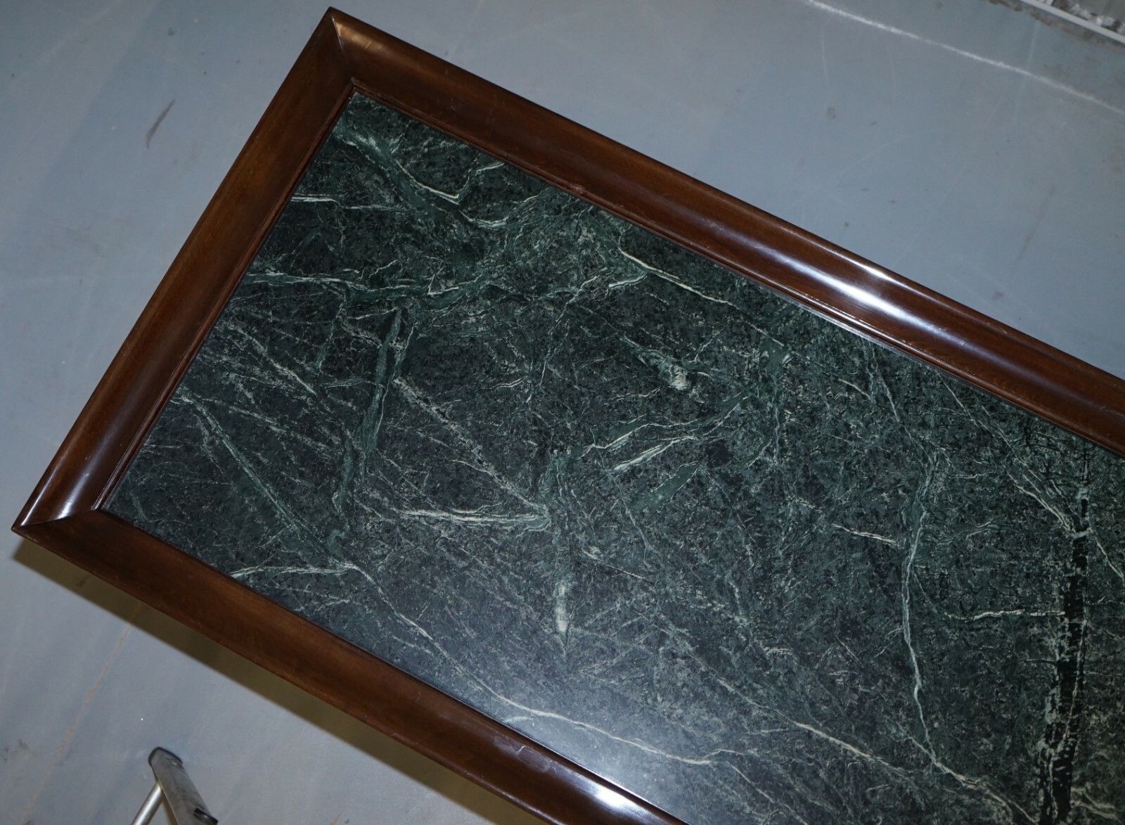 Large And Ornate Green Marble, Mahogany & Gold Gilt Eagle Coffee Cocktail Table photo Furniture
