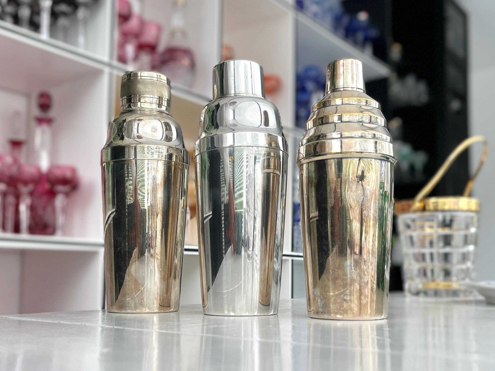 Silver Plated Cocktail Shaker | Wmf | 3 Piece Vintage Barware