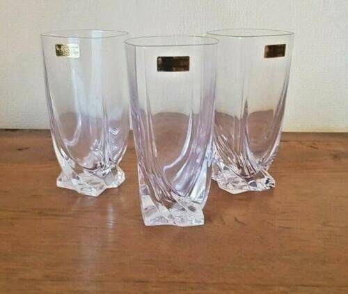 Doos met 6 Franse Cristalleries Royales de Champagne tumblerglazen. Set van 6 tumblers. 6 hoge glazen. 6 highballglazen. Verpakt in doos. photo Woonaccessoires