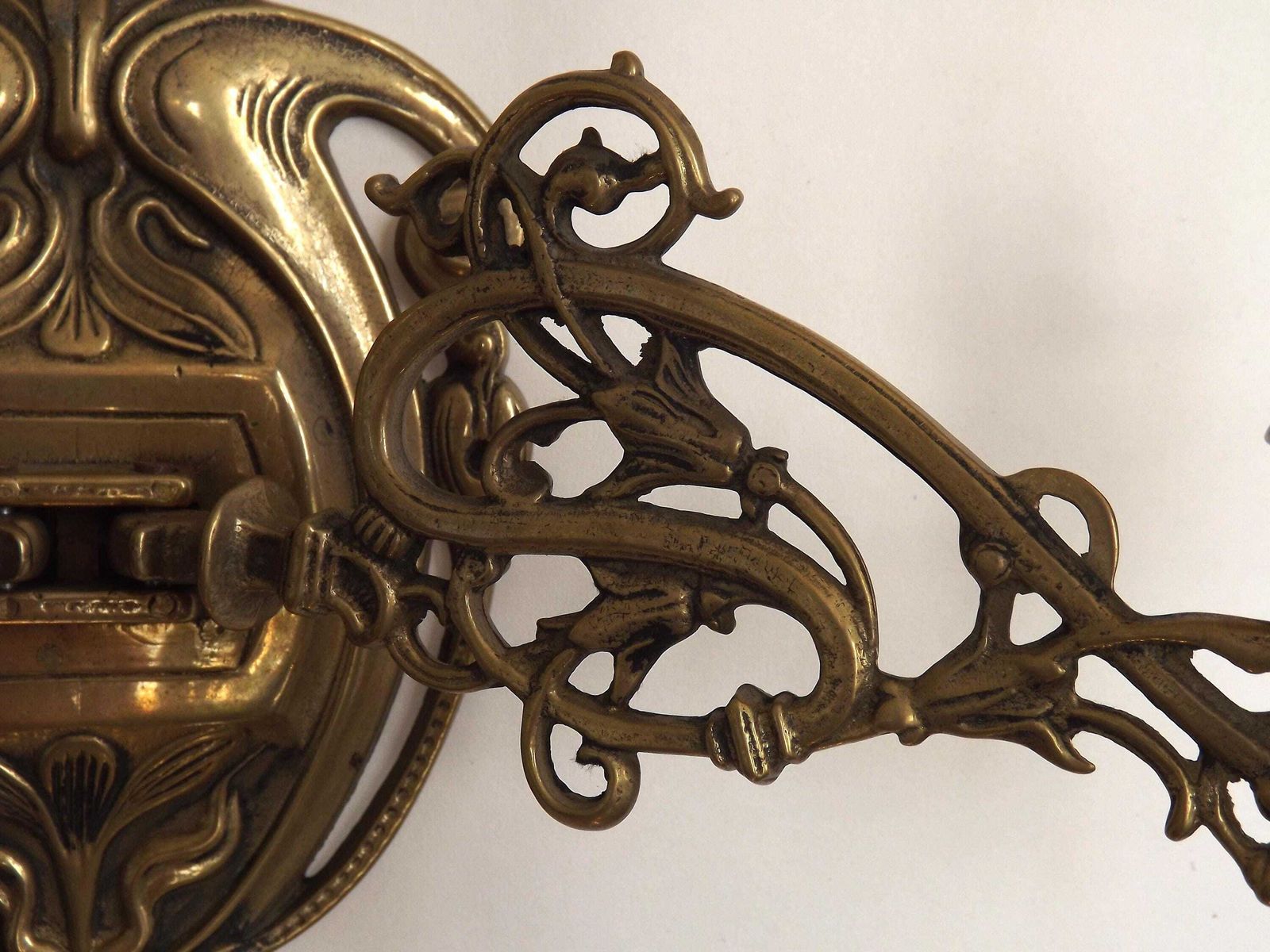 photo furniture French Art Deco Large Bronze Double Candle Holder Piano Sconce   French Antique Lighting. Bronze Piano Candle Sconce. Candle Wall Sconce.