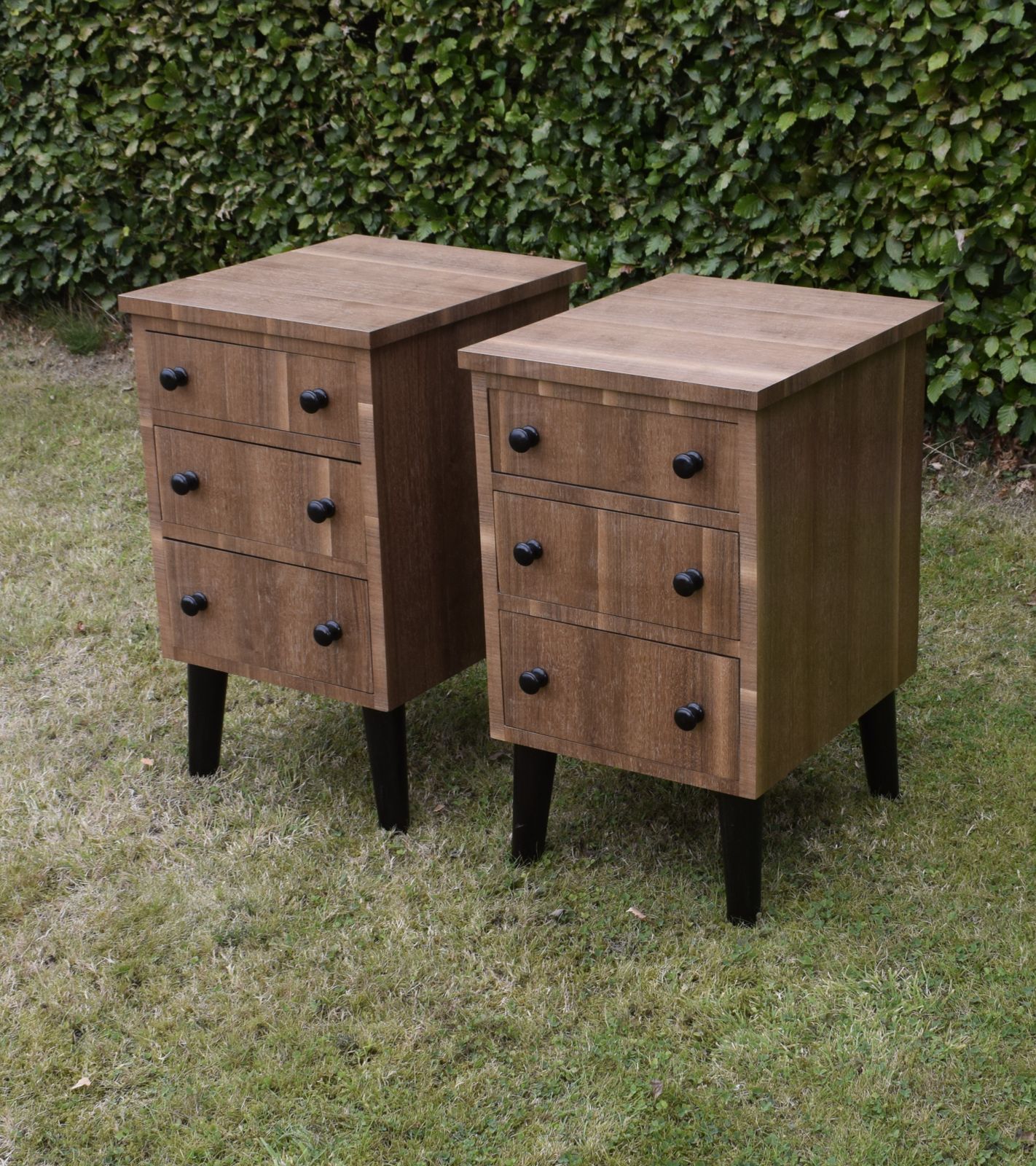 Pair Of Art Deco Walnut Bedside Chests photo for sale