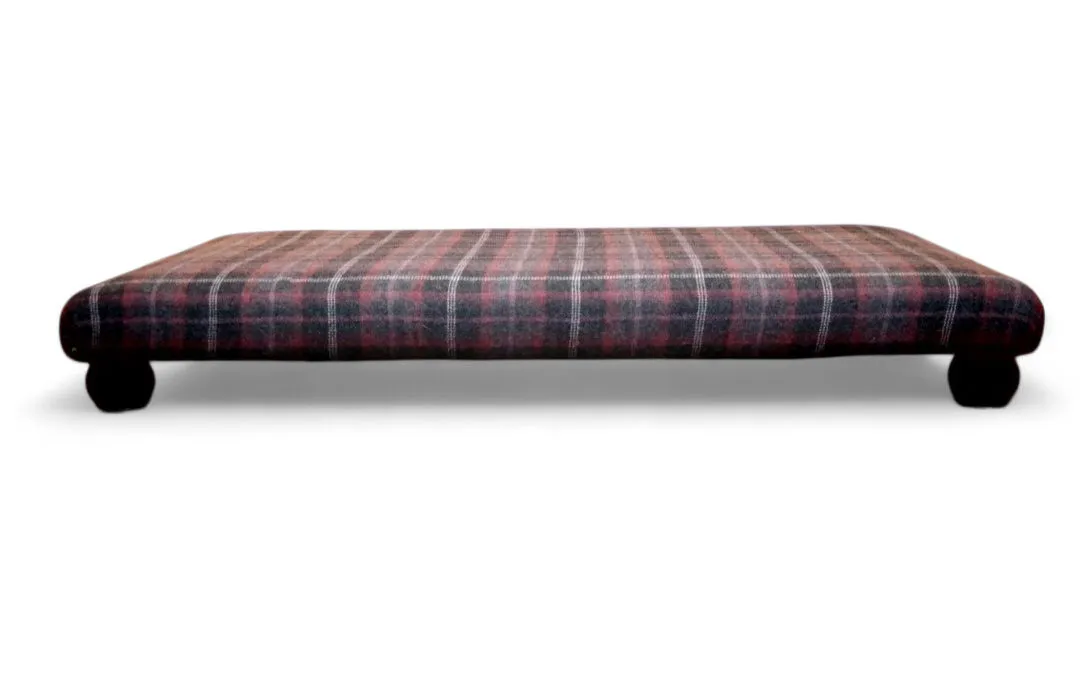 Stunning Tetrad Extra Large Harris Tweed Footstool Ottoman Macleod Check photo buy