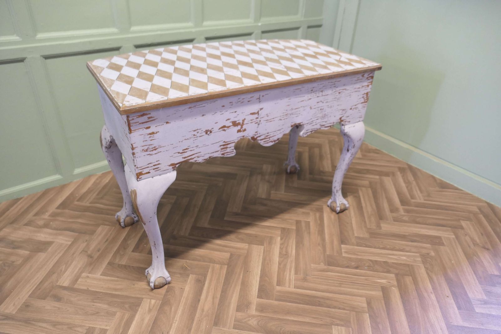 18th Century Baroque Bow Front Painted Console Side Table photo buy