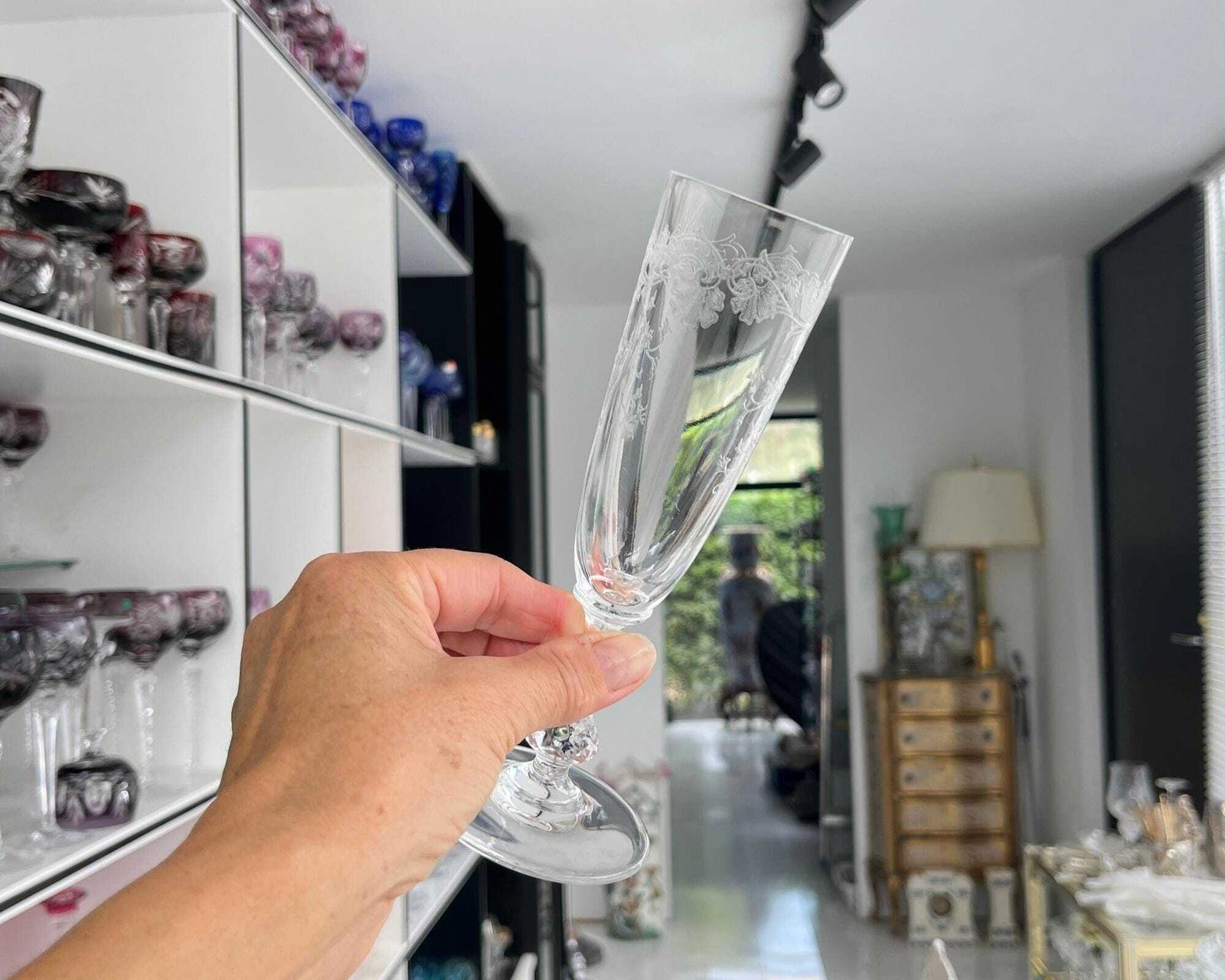 Saint Louis Champagneglas | 1 Flûte | Model Cleo, Gesigneerd photo vinterior