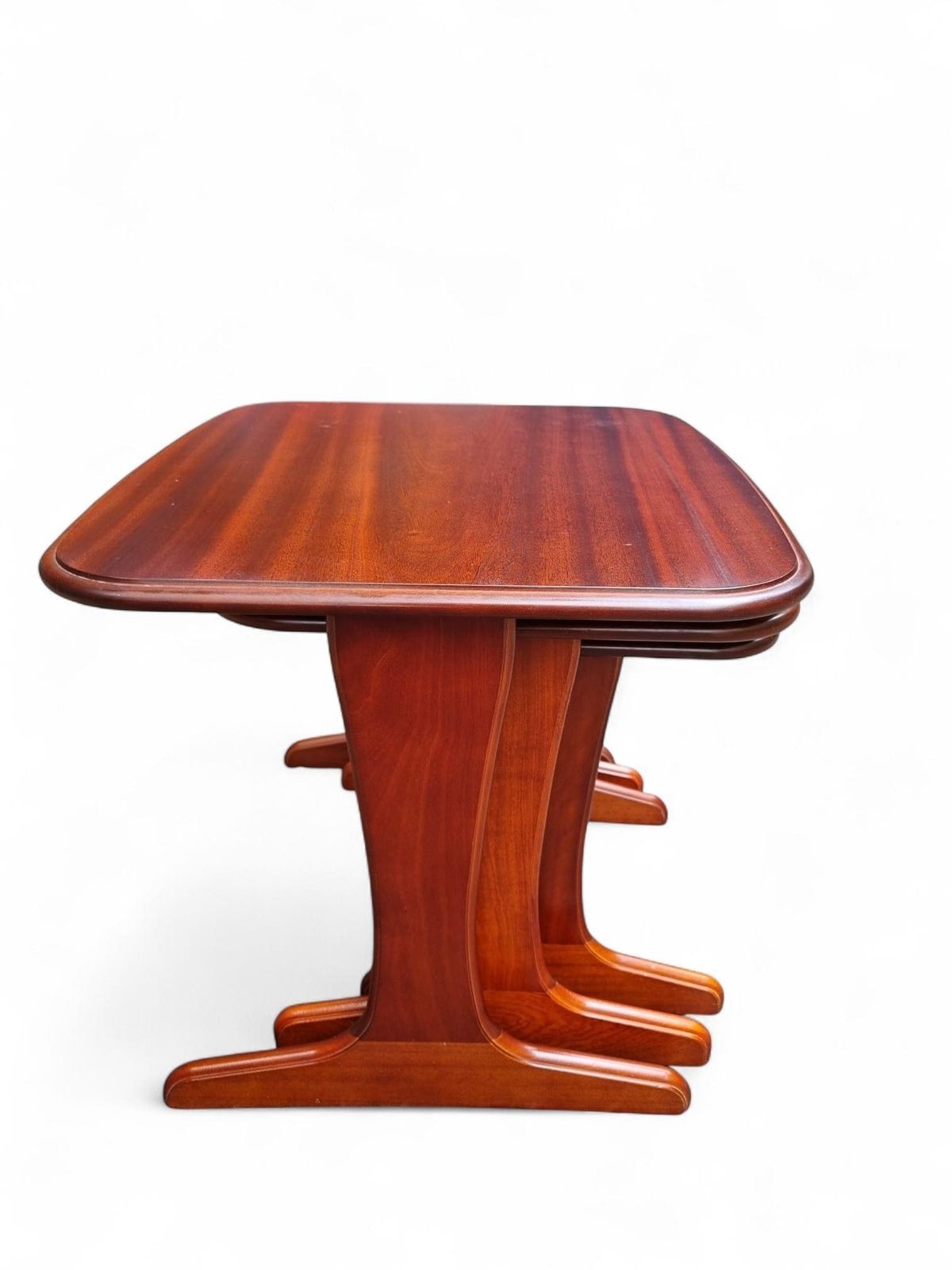 Vintage Mid Century Modern Teak Nest Of Three Tables / C.1970 photo furniture