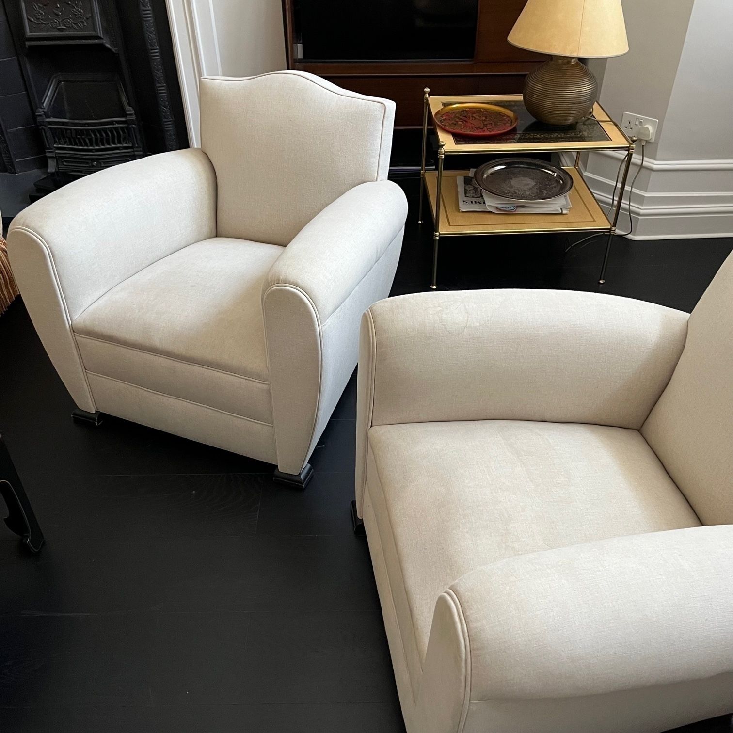 Pair Of Art Deco Club Chairs, Early 20th Century