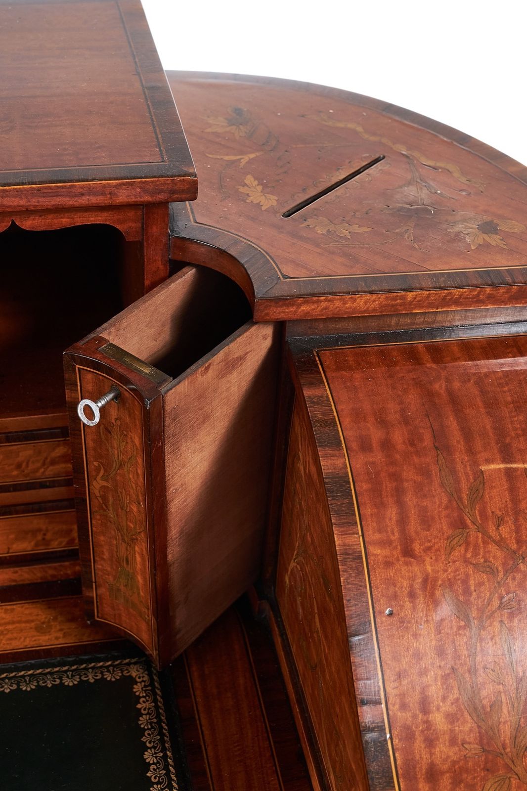 Sheraton Revival Satinwood  Carlton House Desk photo vinterior