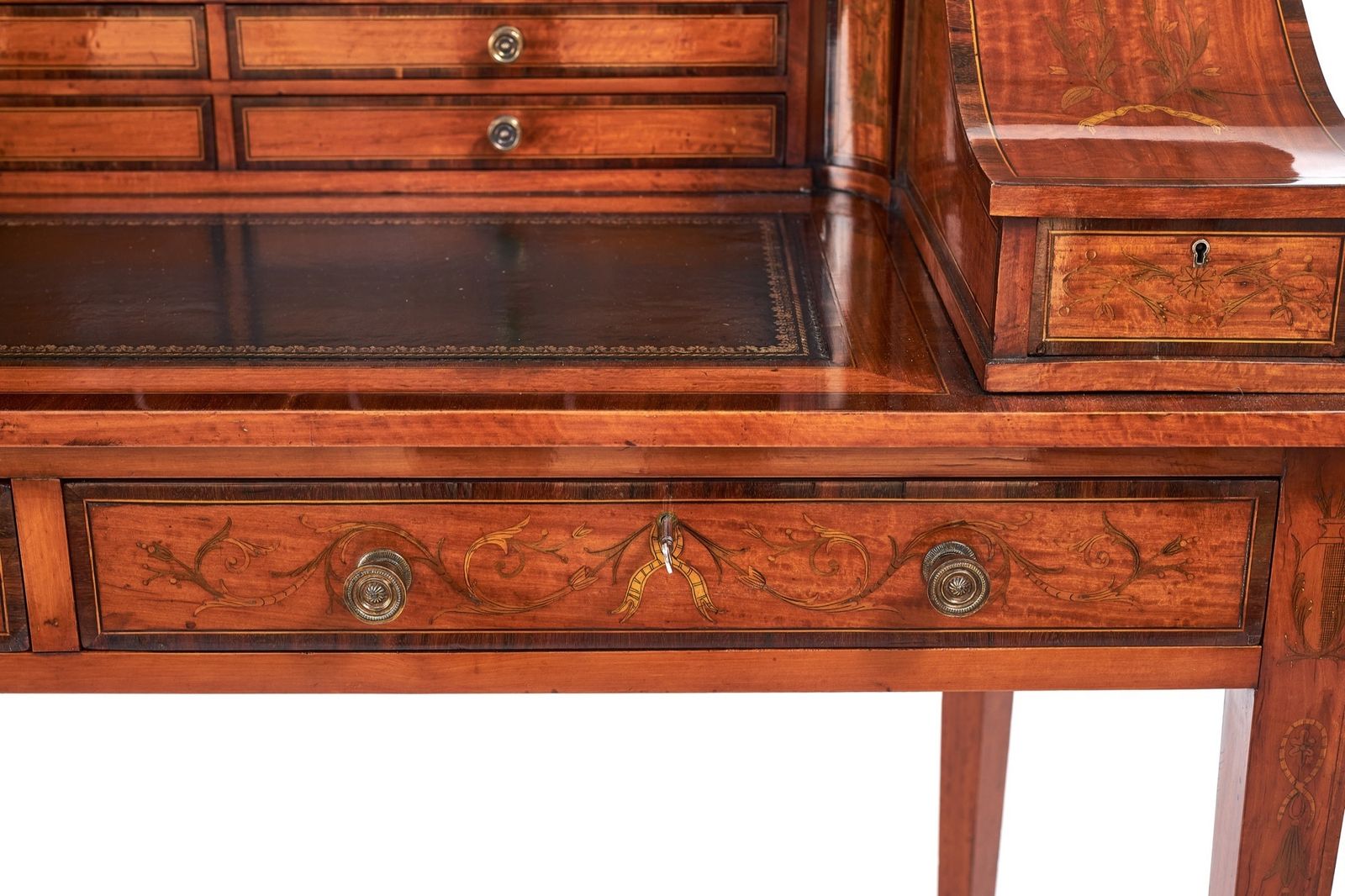 photo for sale Sheraton Revival Satinwood  Carlton House Desk