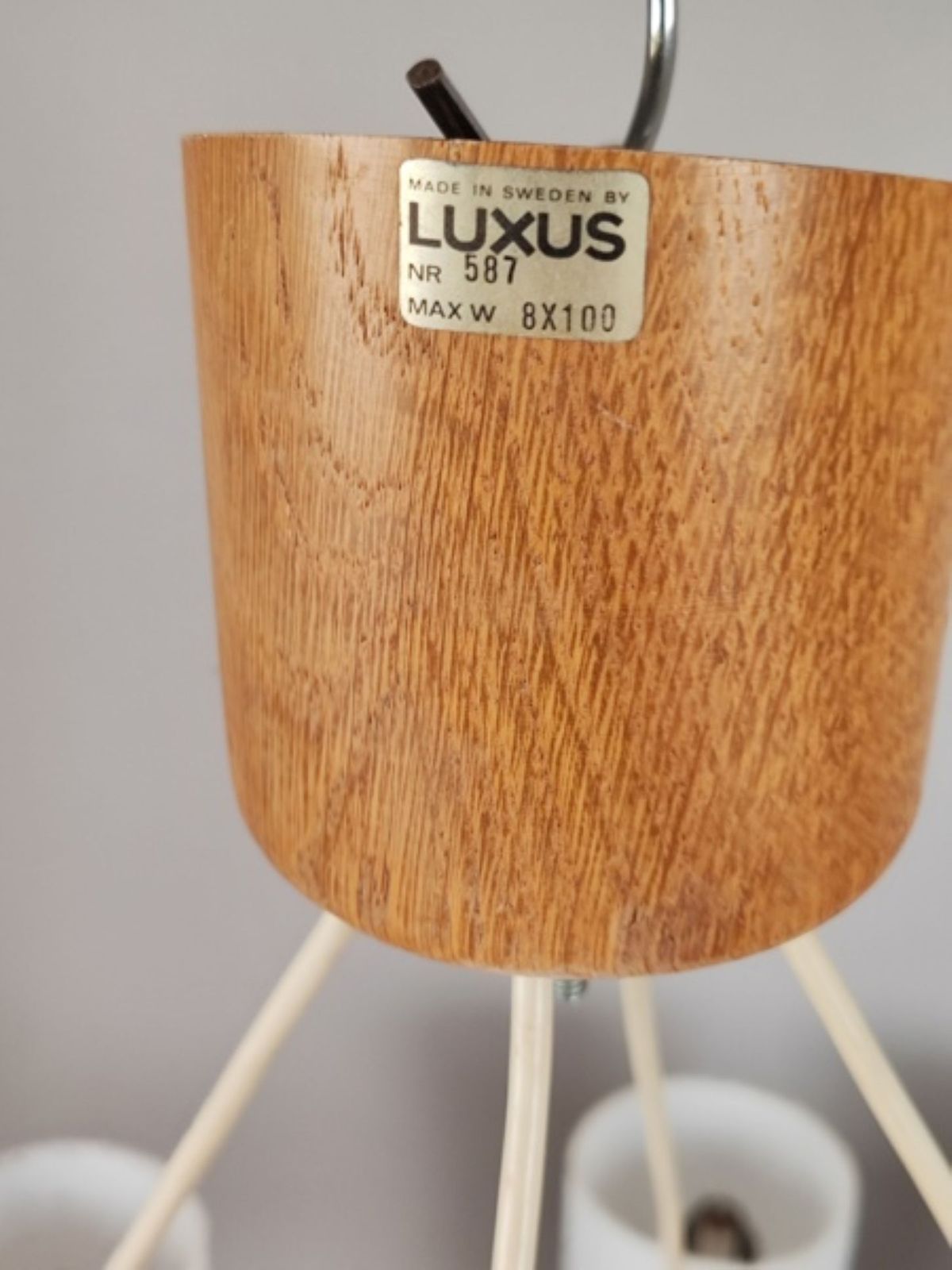 Large Mid Century Chandelier Designed By Uno & östen Kristiansson, Made By Luxus1960s. photo vintage
