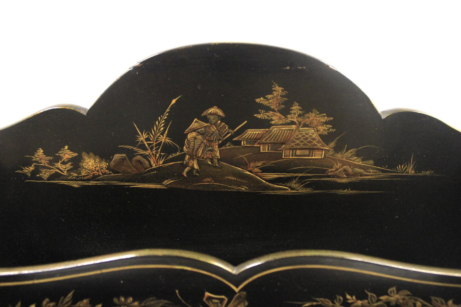 Late Victorian Chinoiserie Decorated Letter Rack photo 395.0
