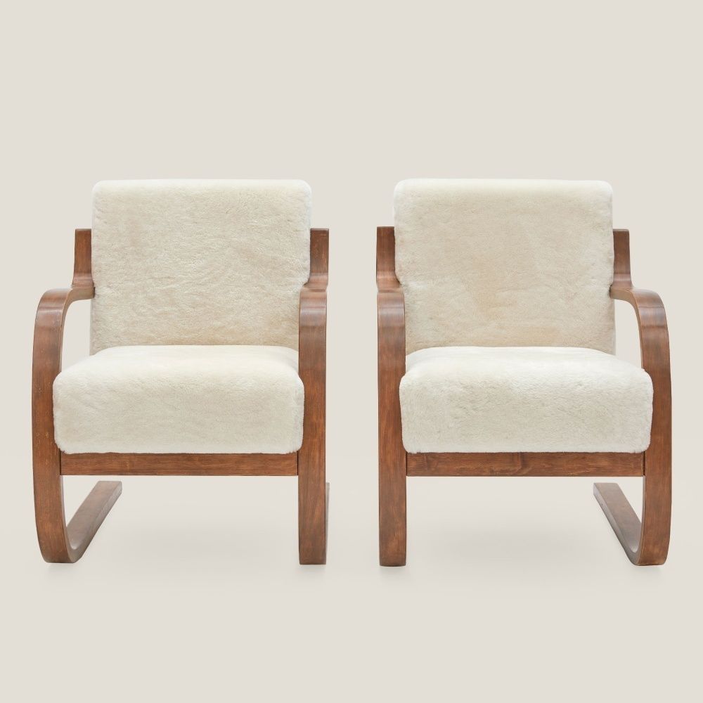 Pair Of Armchairs Model 402 – Alvar Aalto photo vintage